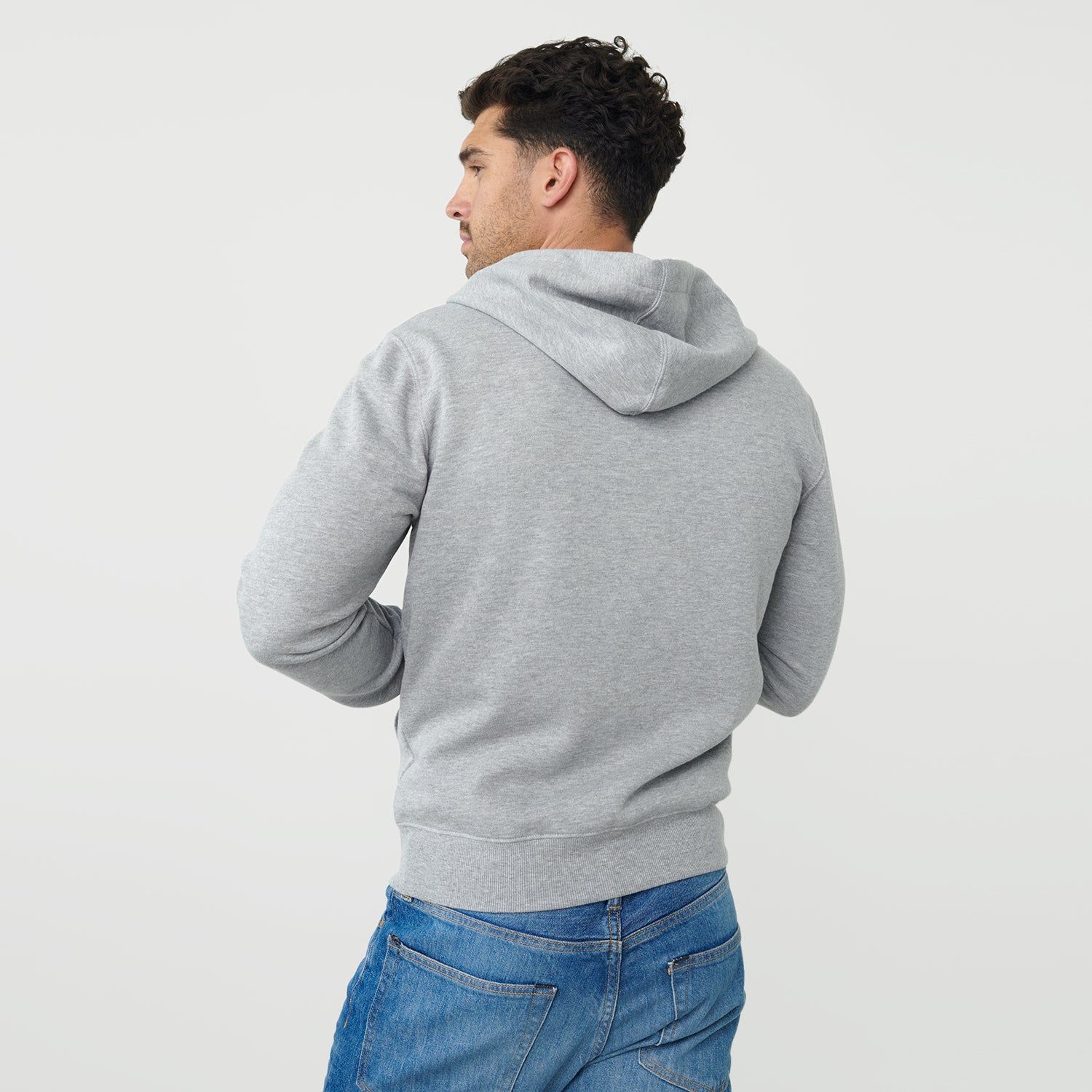 Heather Gray Zip Fleece Hoodie sold by True Classic product image thumbnail 3