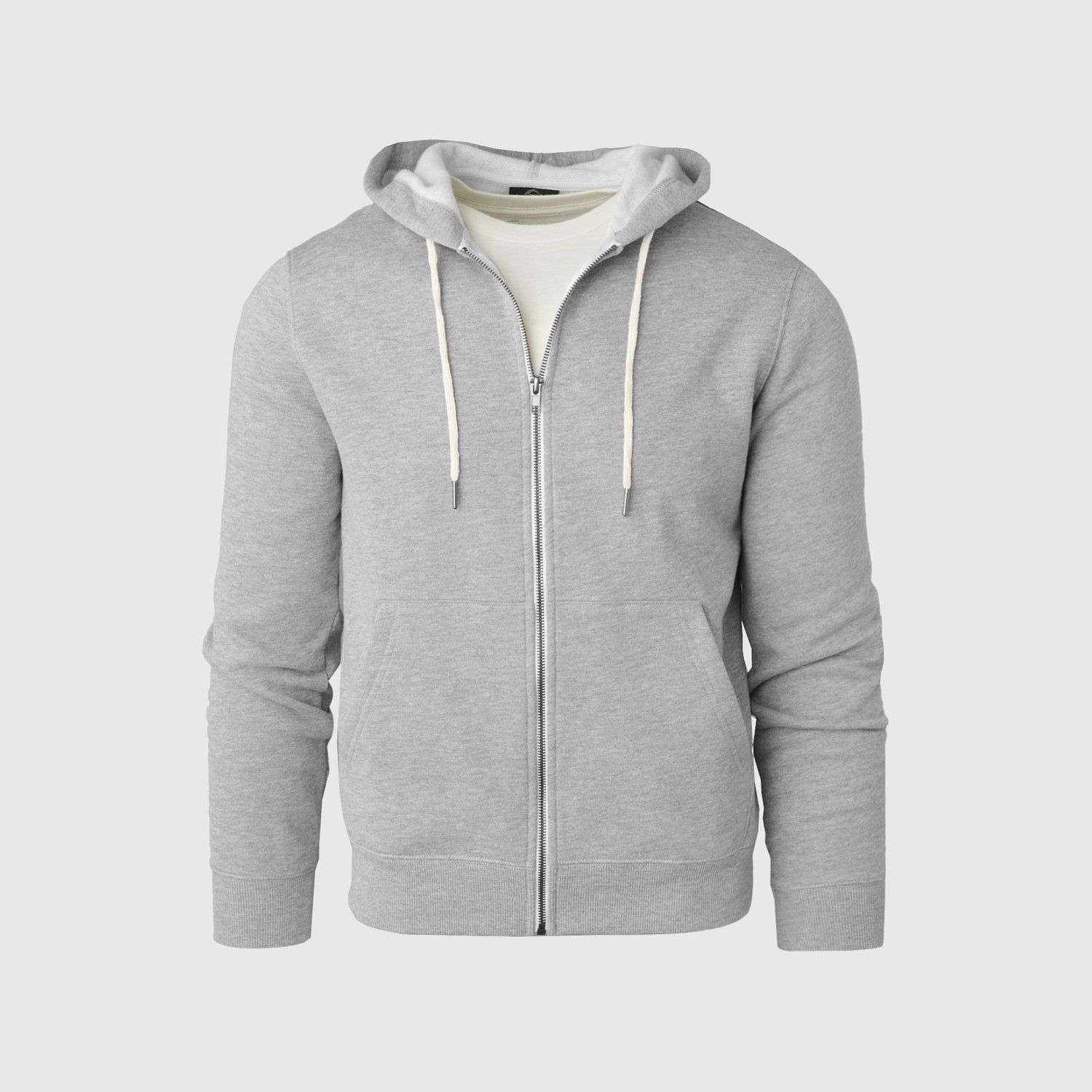 Heather Gray Zip Fleece Hoodie sold by True Classic product image thumbnail 2