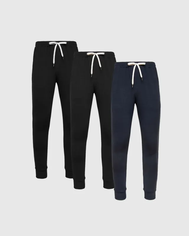 Active Joggers Dark Monochrome 3-Pack sold by True Classic