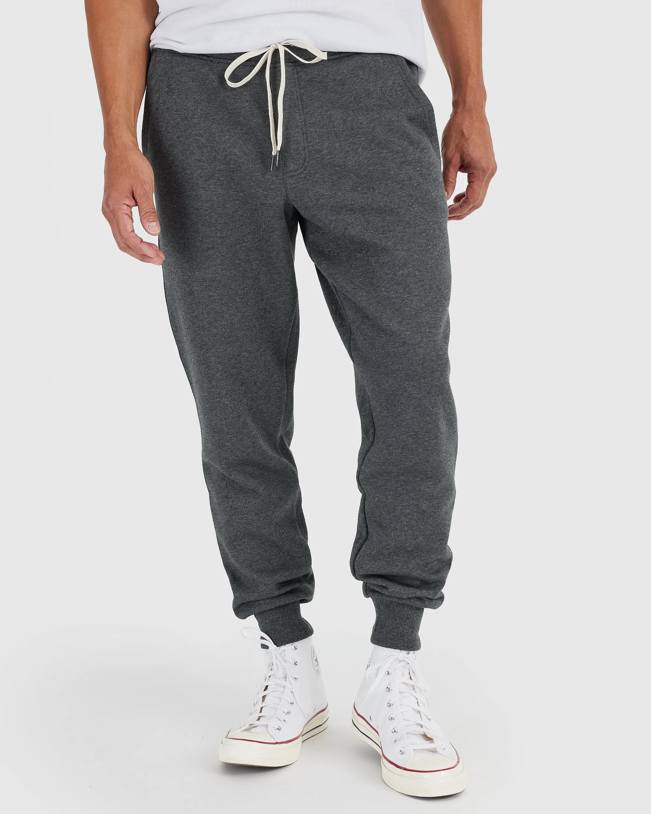 Charcoal Heather Gray Fleece Zip Hoodie and Jogger Set sold by True Classic product image thumbnail 4