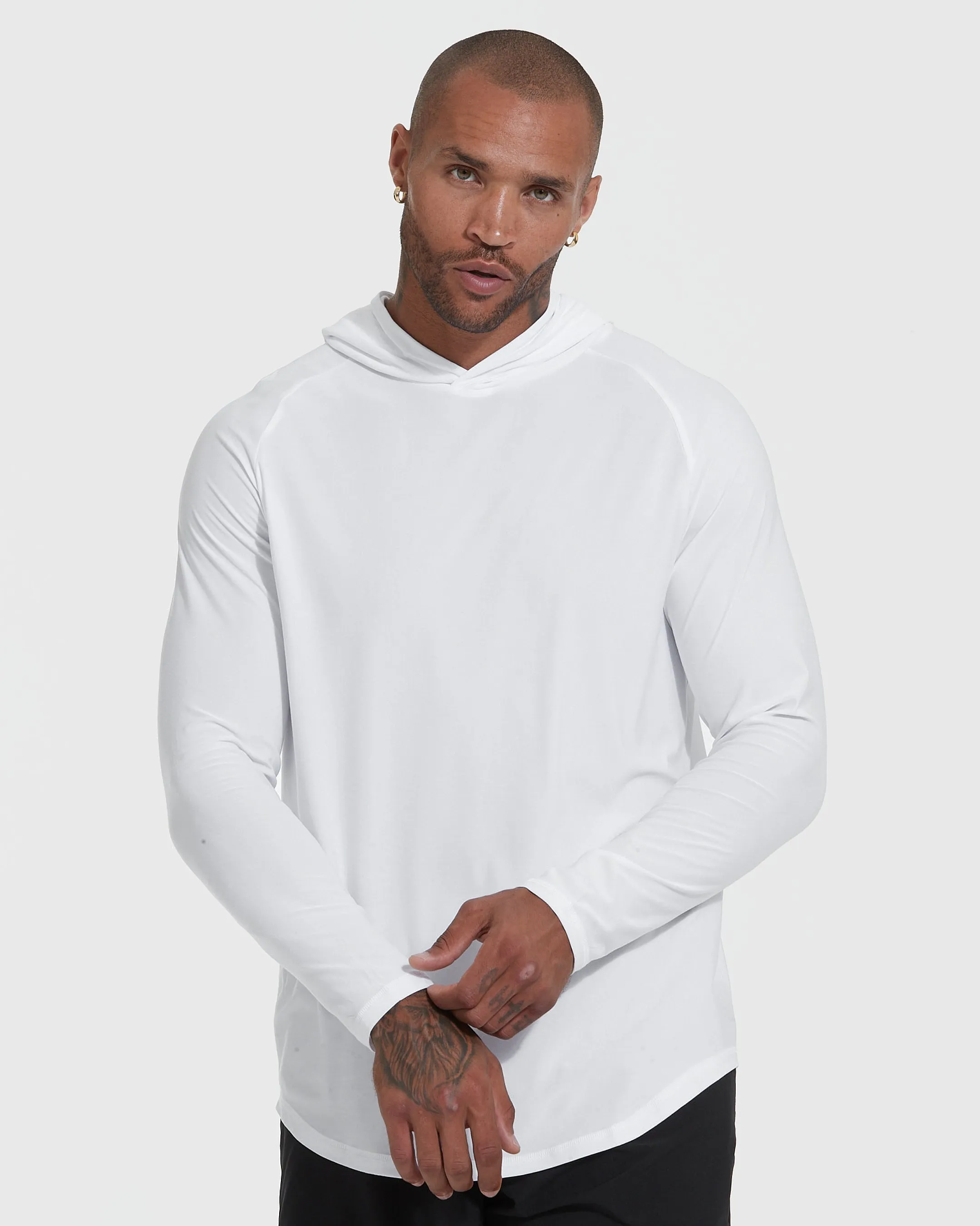 White Active Hoodie sold by True Classic