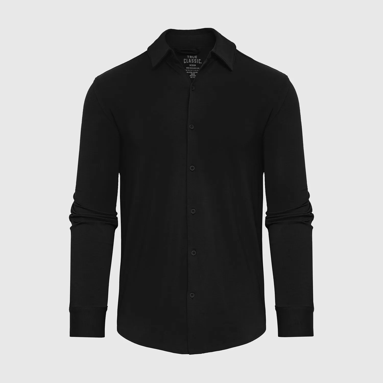 Black Long Sleeve Knit Shirt sold by True Classic product image thumbnail 2