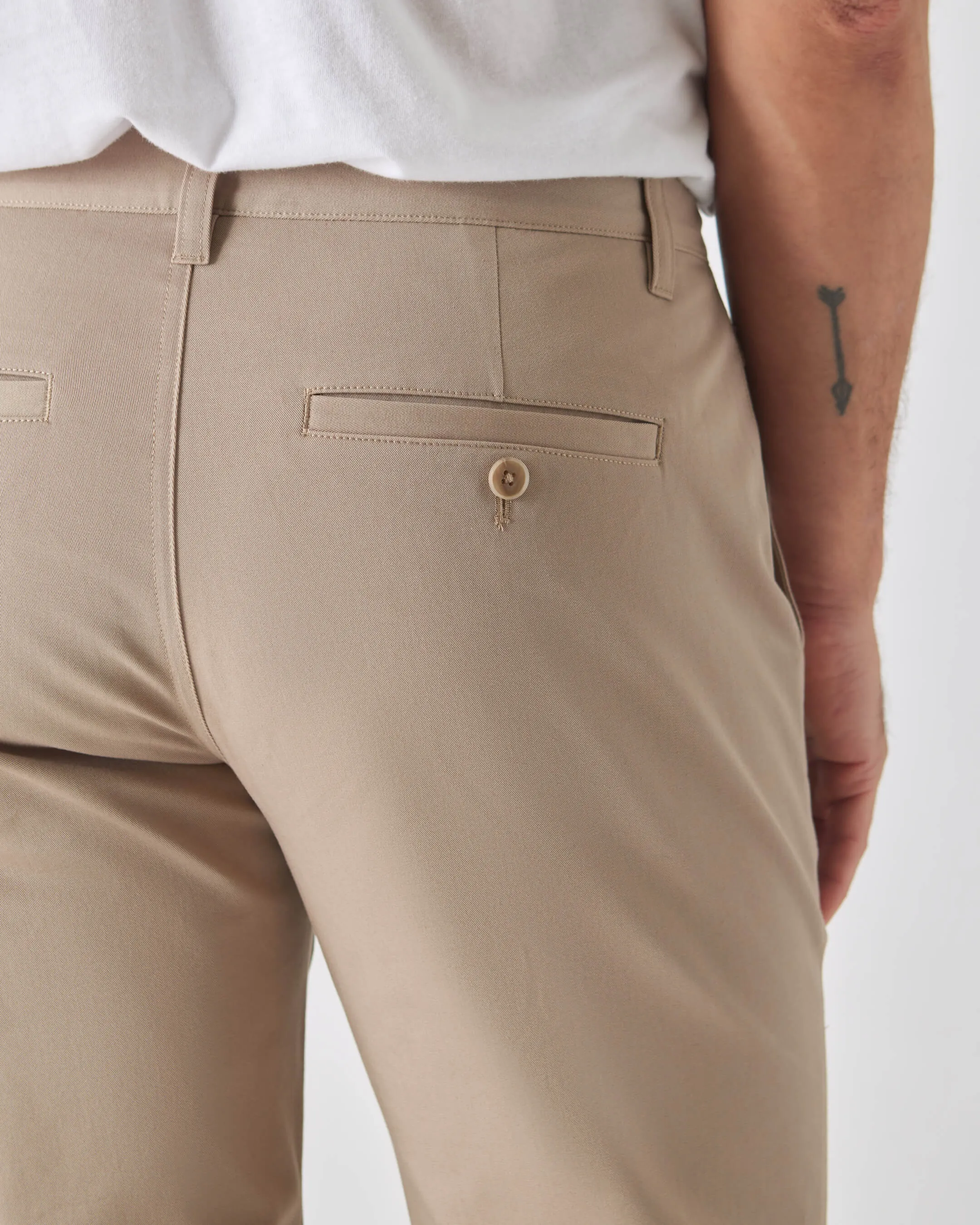 Khaki Straight Twill Chino Pant sold by True Classic product image thumbnail 5