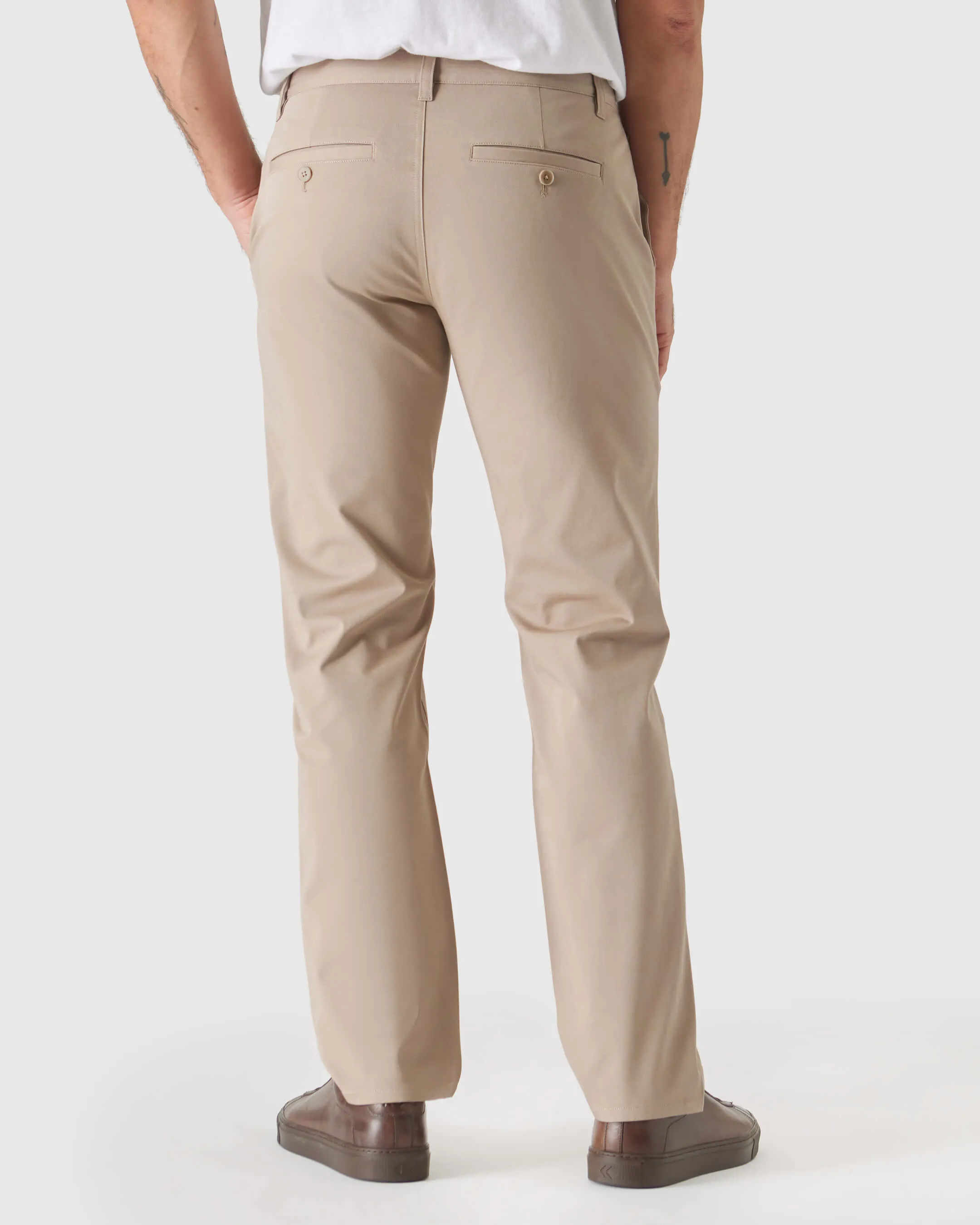 Khaki Straight Twill Chino Pant sold by True Classic product image thumbnail 3