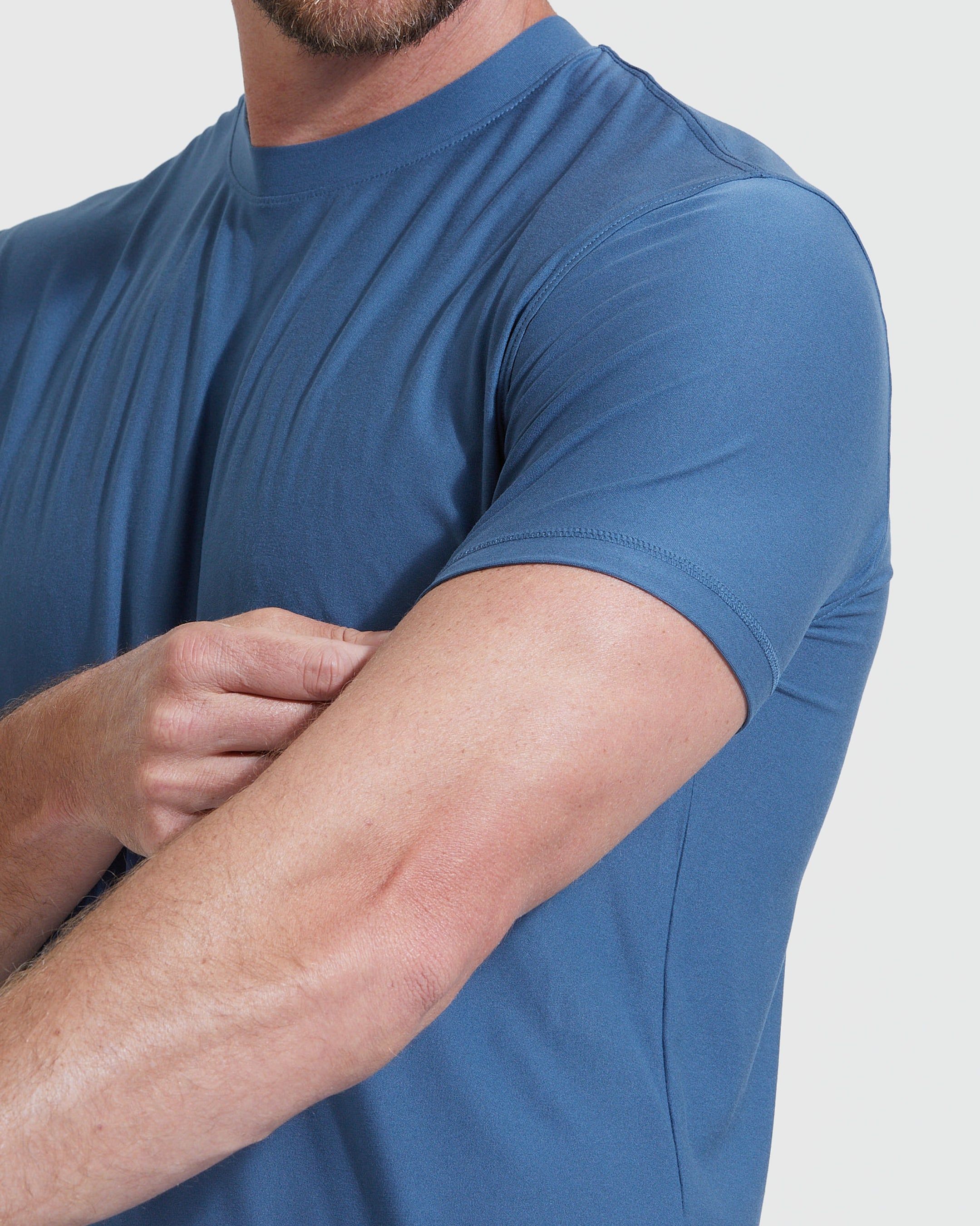 Stone Blue Tall Active Crew Neck sold by True Classic product image thumbnail 5