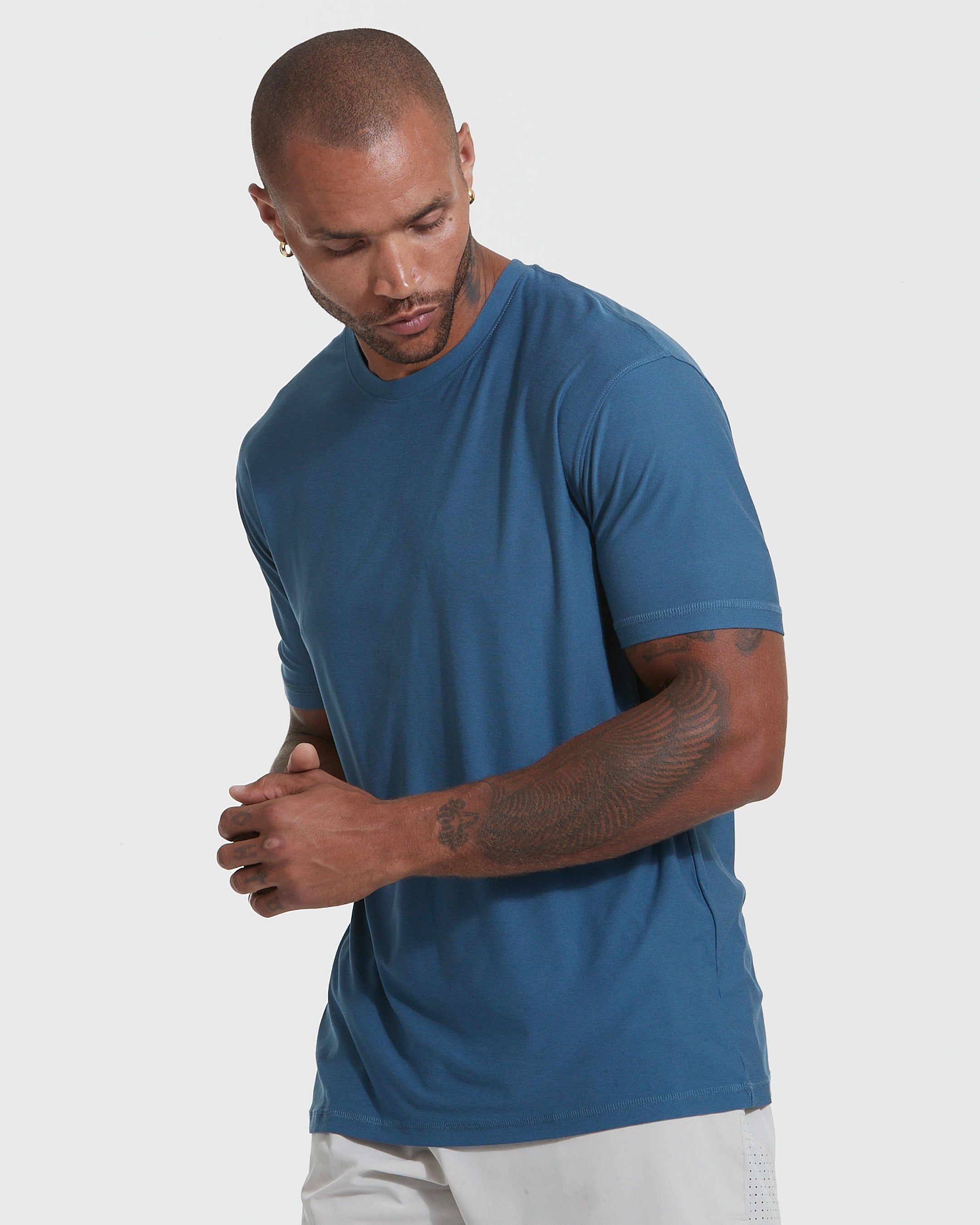Stone Blue Active Crew Neck sold by True Classic product image thumbnail 3