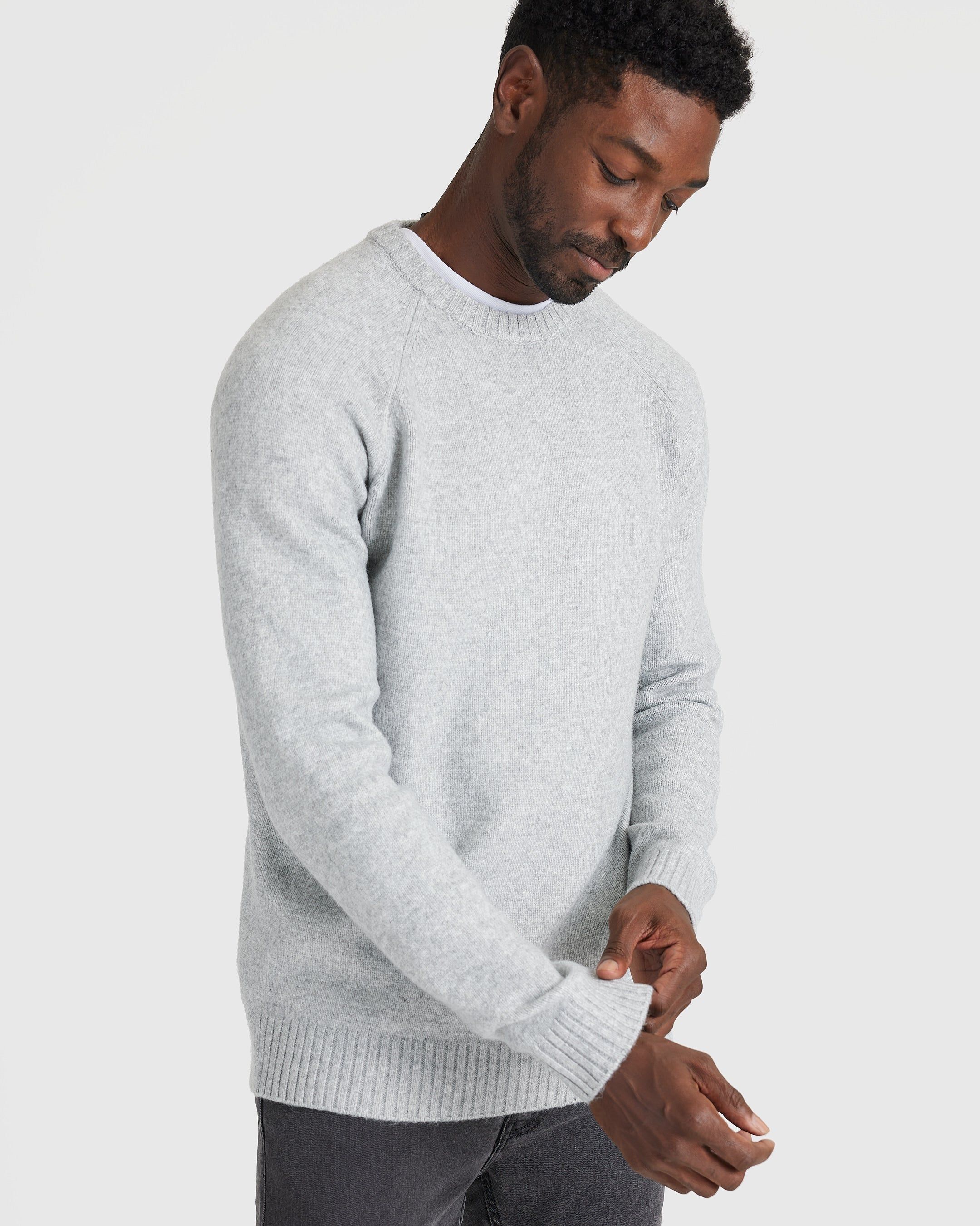 Heather Gray Crew Neck Sweater sold by True Classic product image thumbnail 4