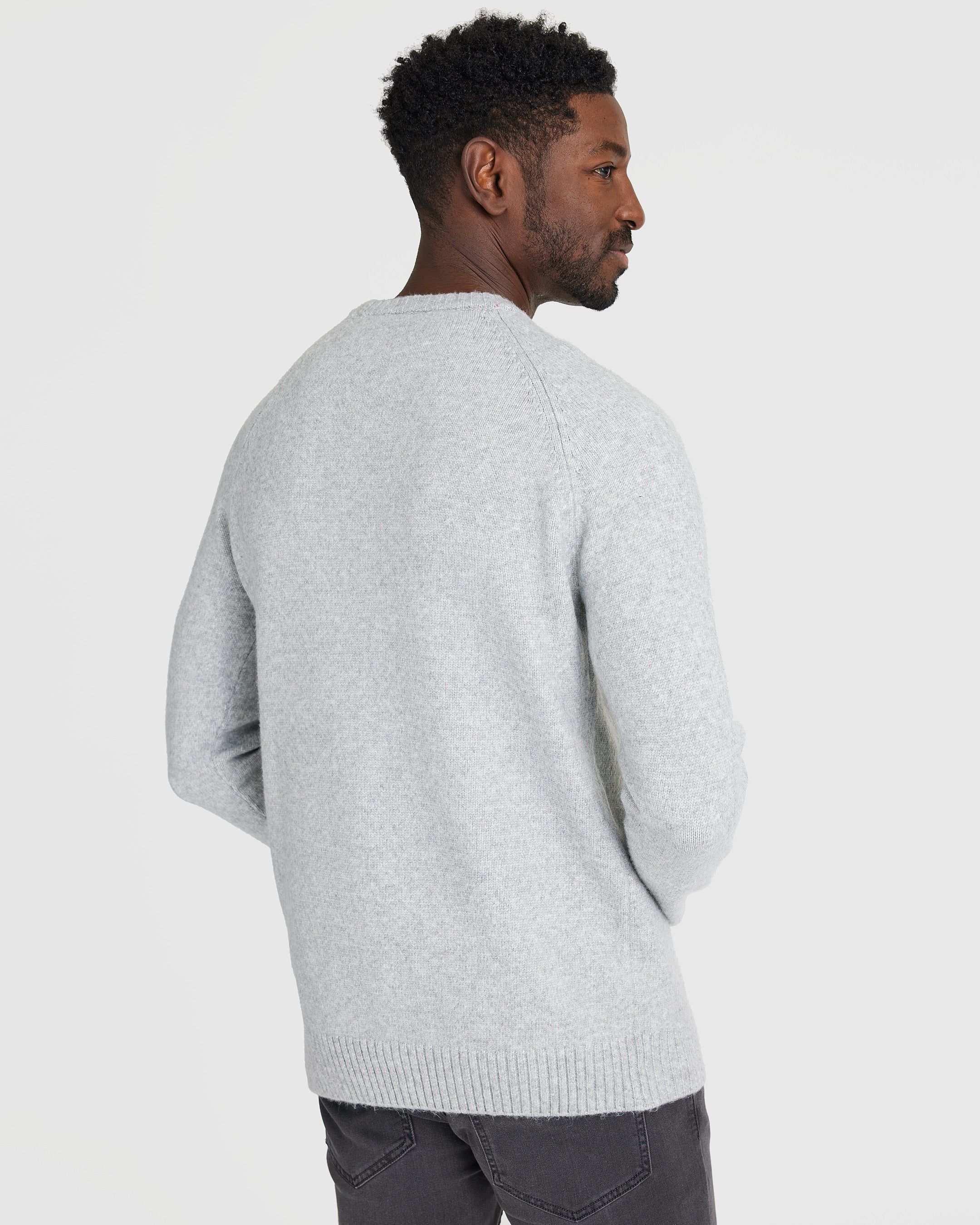 Heather Gray Crew Neck Sweater sold by True Classic product image thumbnail 3