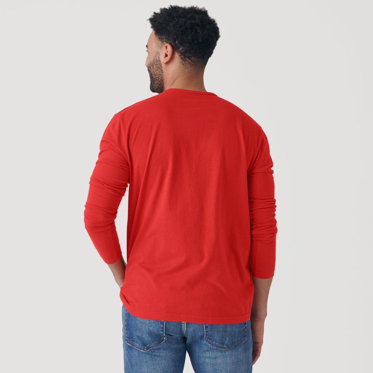 True Red Long Sleeve Henley sold by True Classic product image thumbnail 3