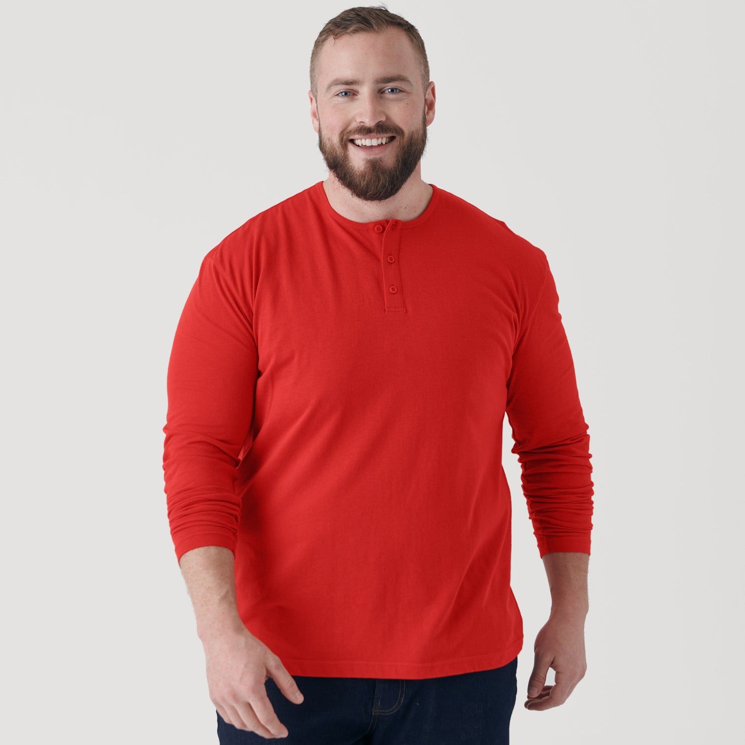 True Red Long Sleeve Henley sold by True Classic product image thumbnail 5