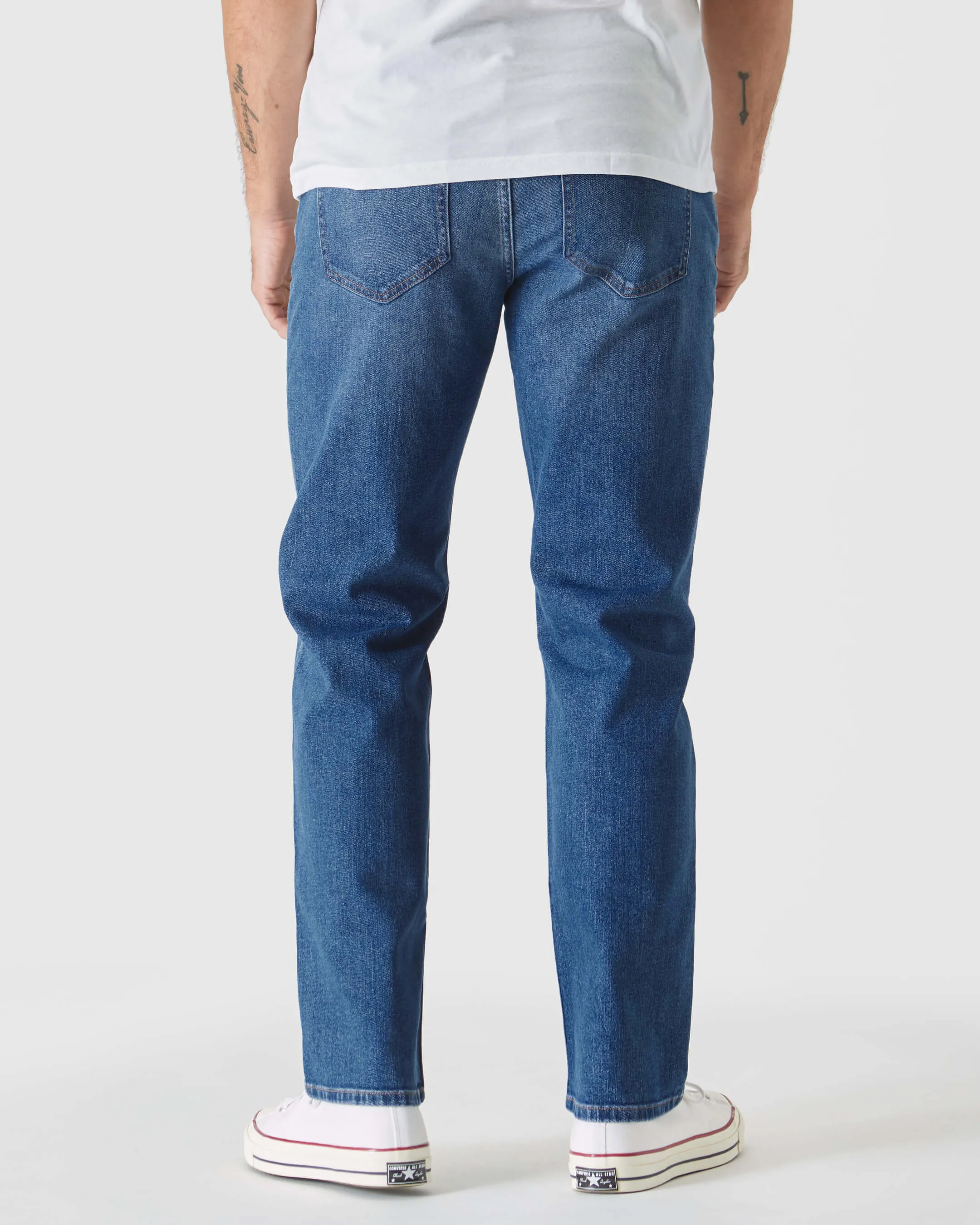 Medium Indigo Wash Straight Authentic Denim Jeans sold by True Classic product image thumbnail 3