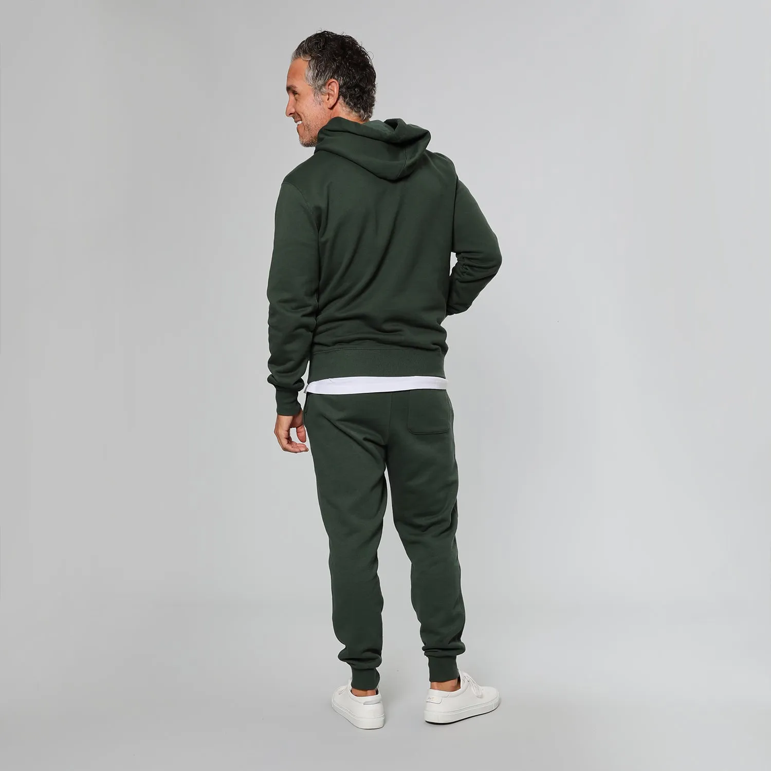 Hunter Green Fleece Pullover Hoodie and Jogger Set sold by True Classic product image thumbnail 4