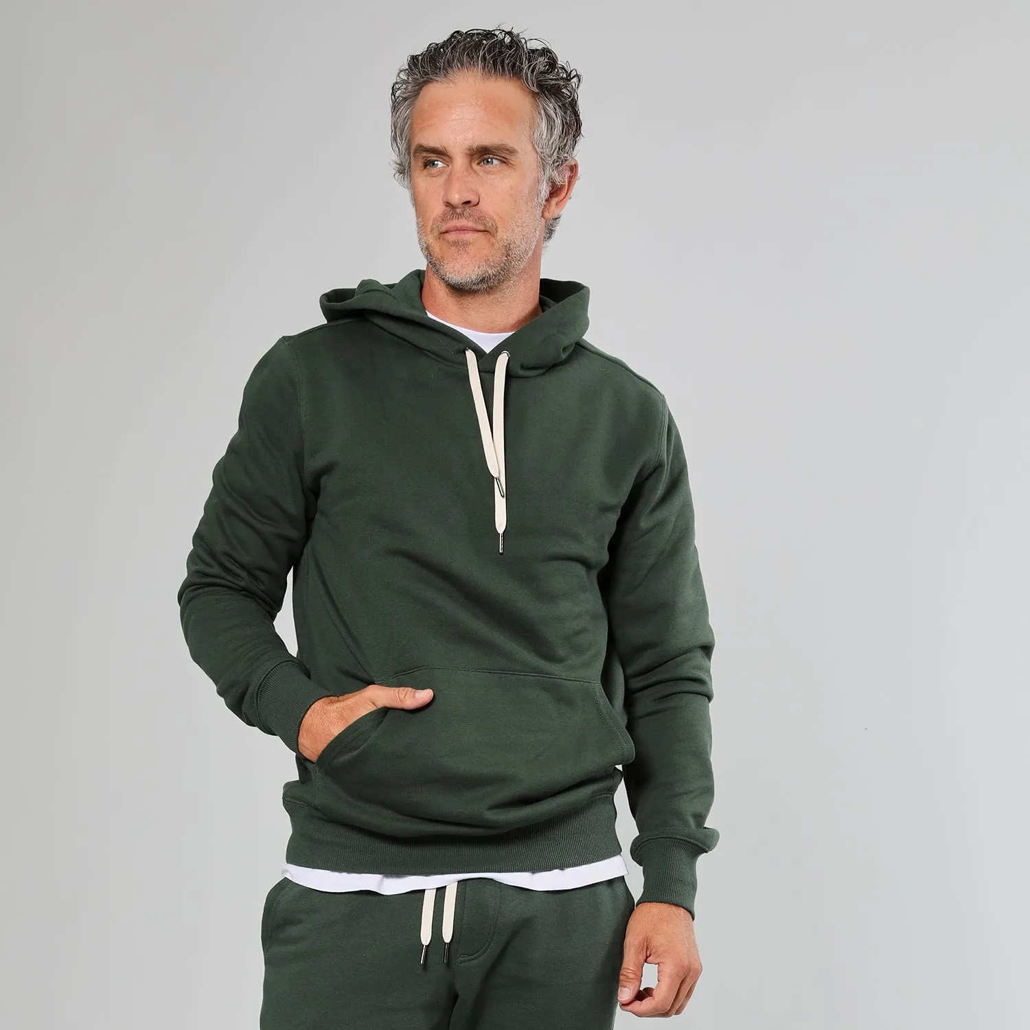 Hunter Green Fleece Pullover Hoodie and Jogger Set sold by True Classic product image thumbnail 2