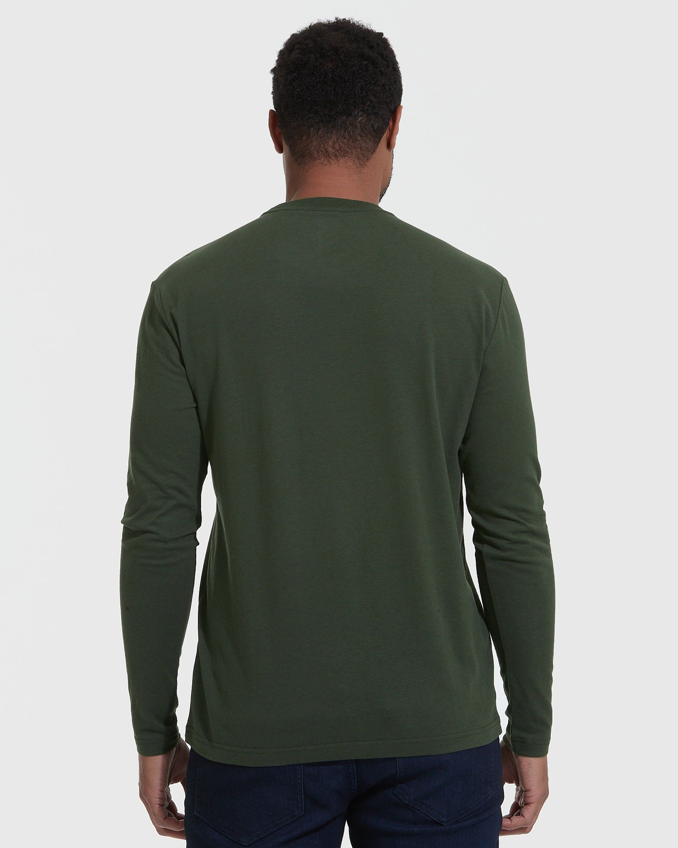 Dark Olive Long Sleeve T-Shirt sold by True Classic product image thumbnail 4