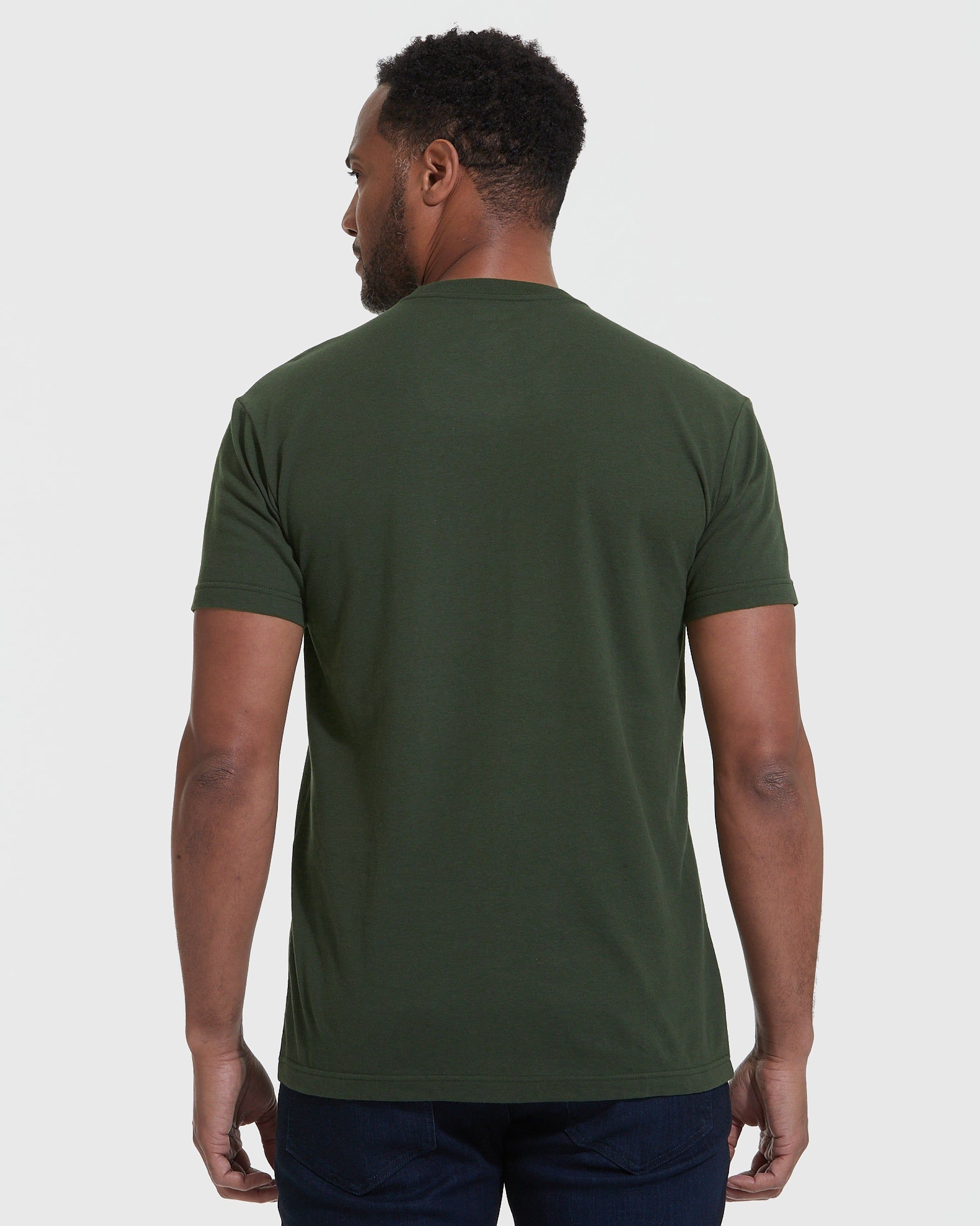 Dark Olive Crew Neck T-Shirt sold by True Classic product image thumbnail 4