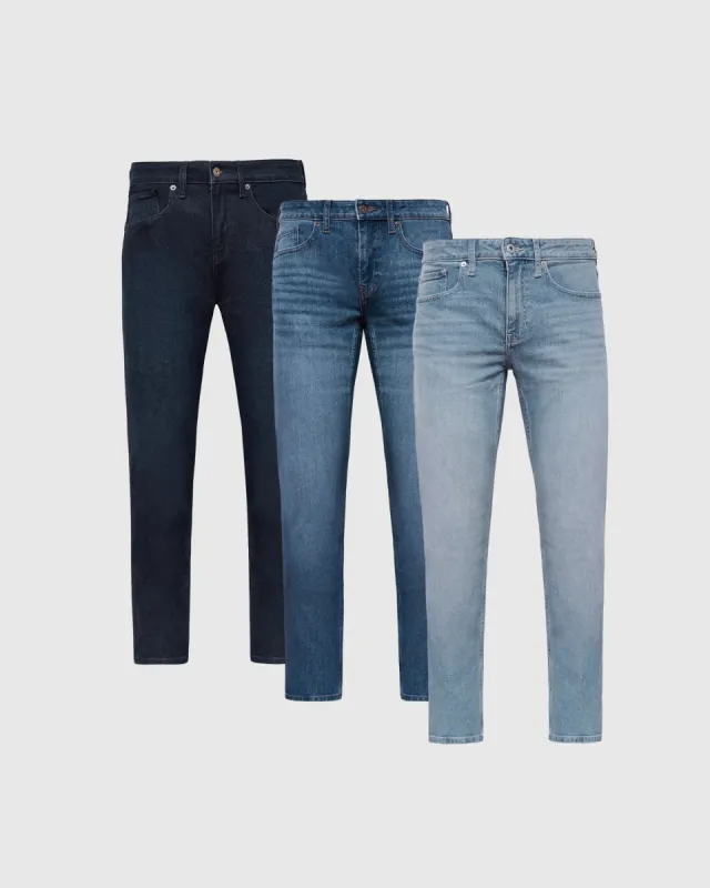 Staple Slim Authentic Denim Jeans 3-Pack sold by True Classic
