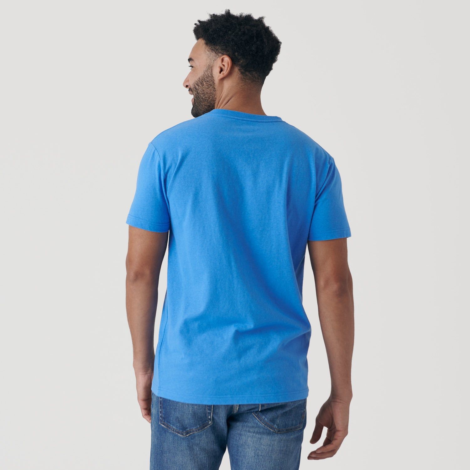 Periwinkle Blue V-Neck T-Shirt sold by True Classic product image thumbnail 3