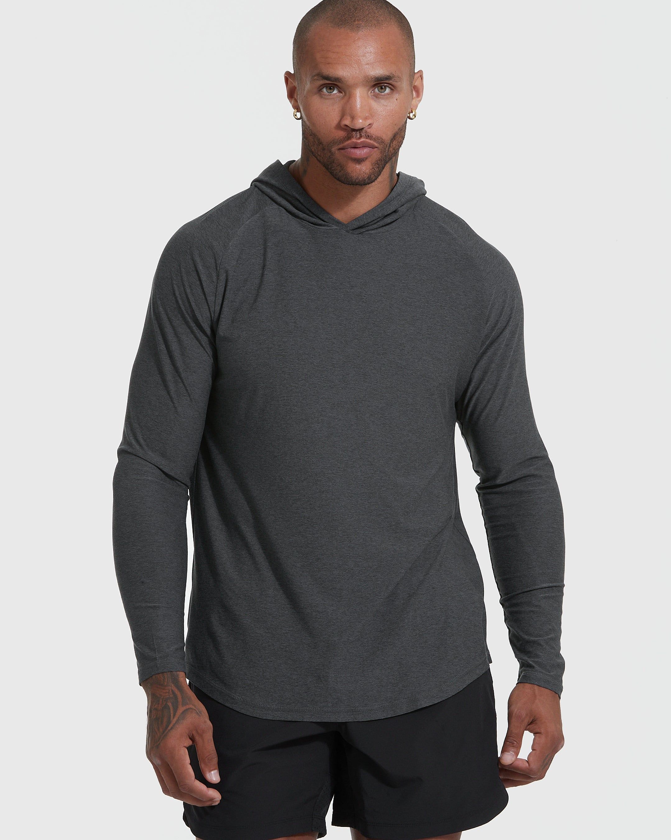 Charcoal Heather Gray Active Hoodie sold by True Classic