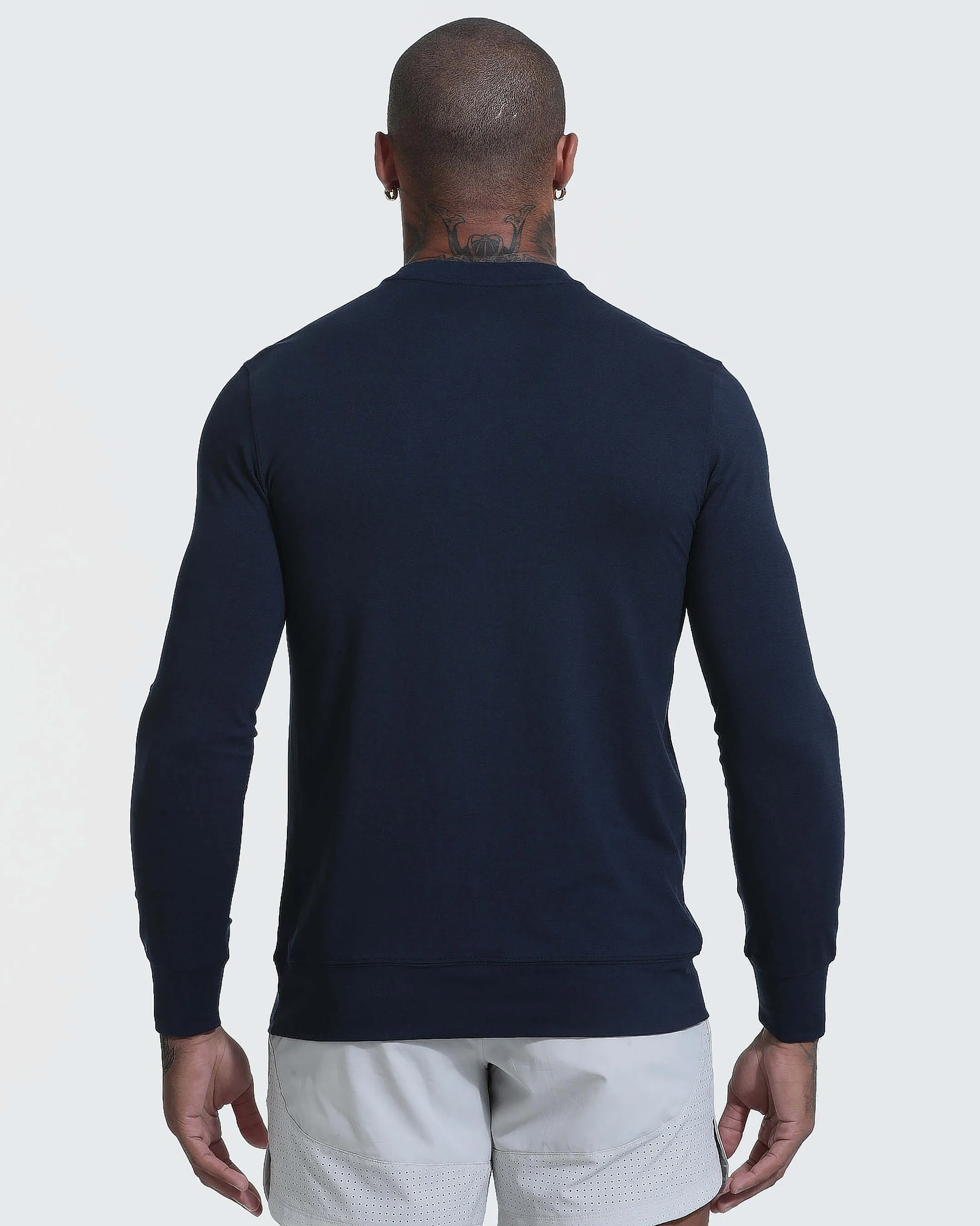 Heather Navy Active Comfort Crew Sweatshirt sold by True Classic product image thumbnail 3