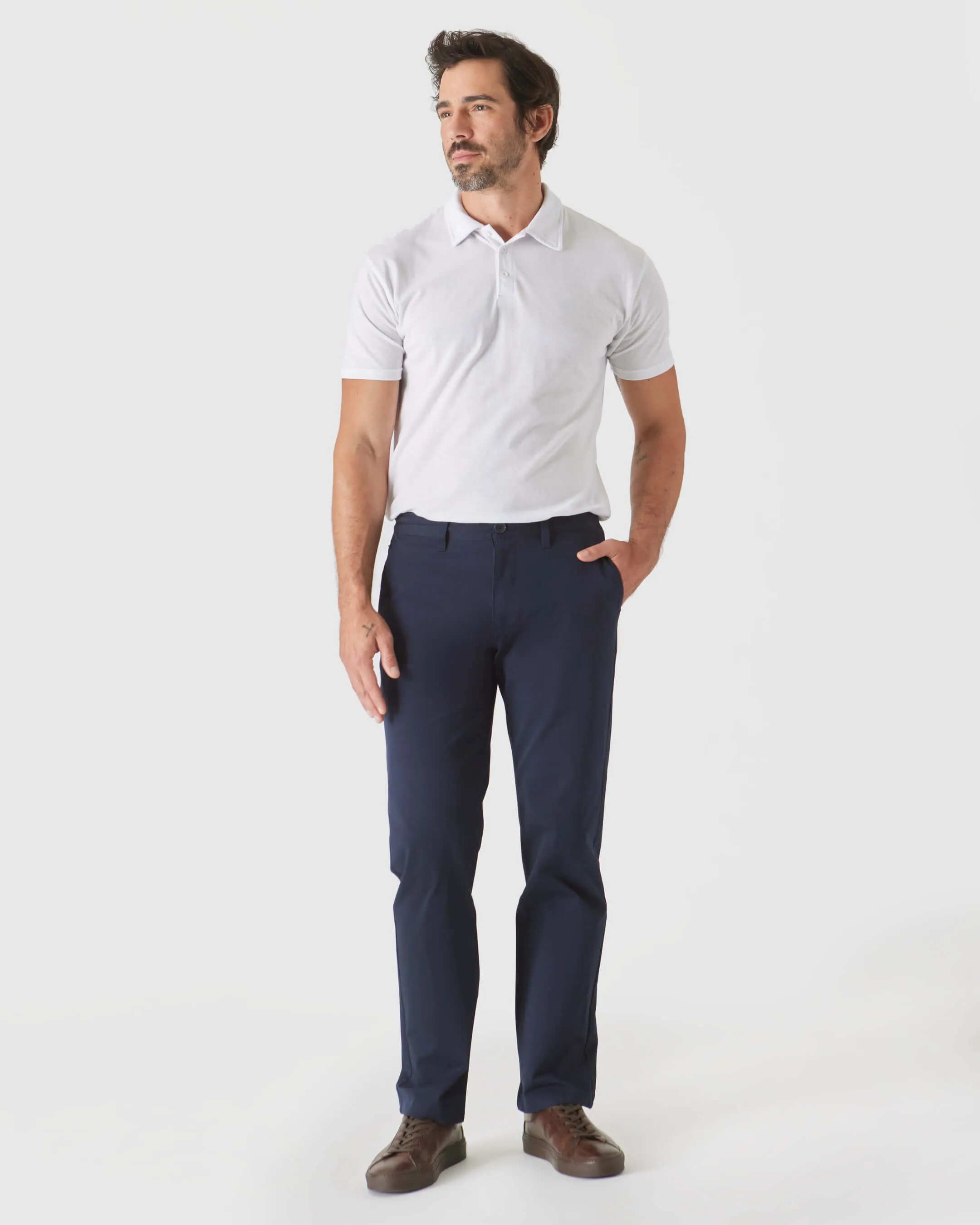 Navy Straight Twill Chino Pant sold by True Classic product image thumbnail 4
