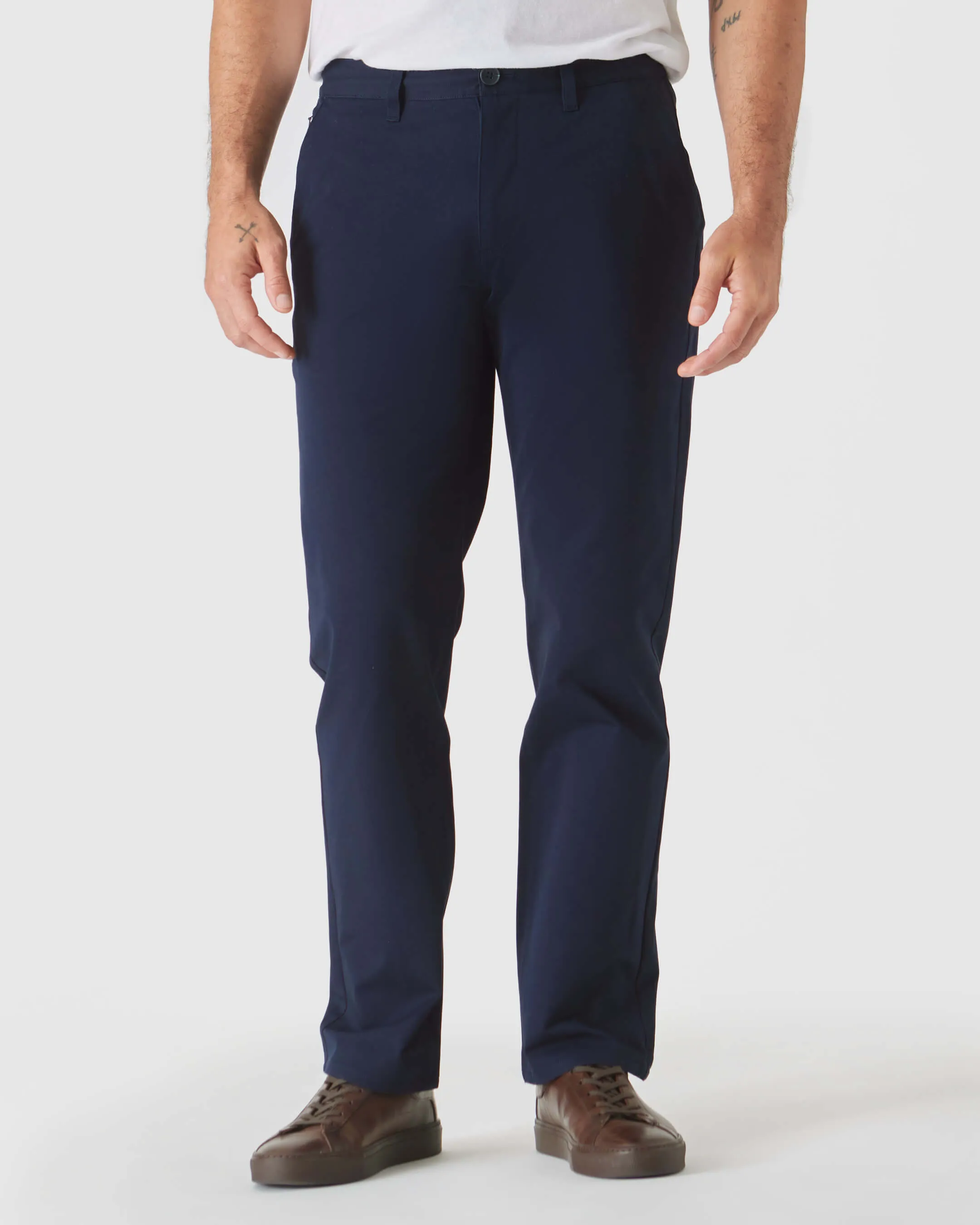 Navy Straight Twill Chino Pant sold by True Classic