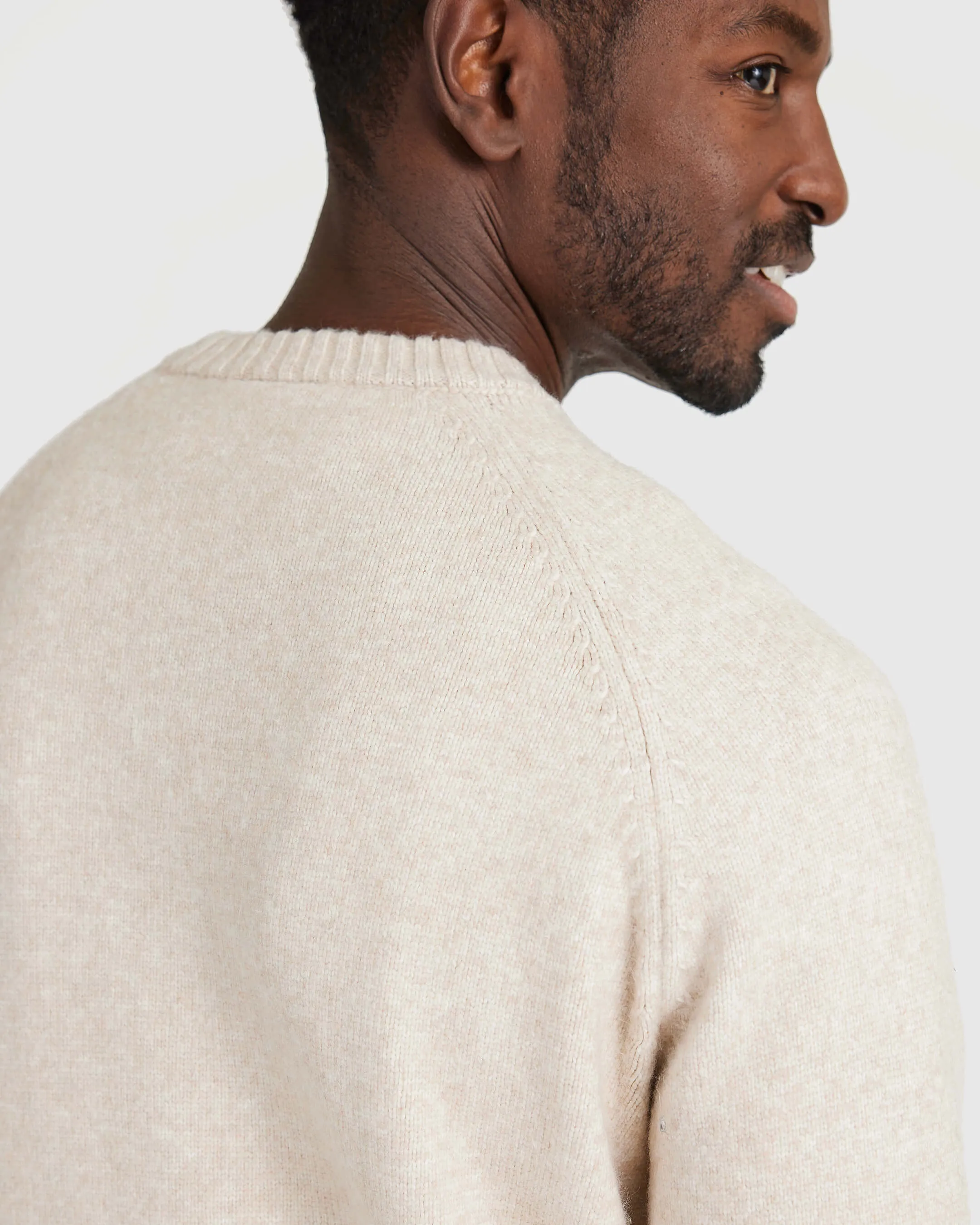 Heather Oatmeal Crew Neck Sweater sold by True Classic product image thumbnail 5