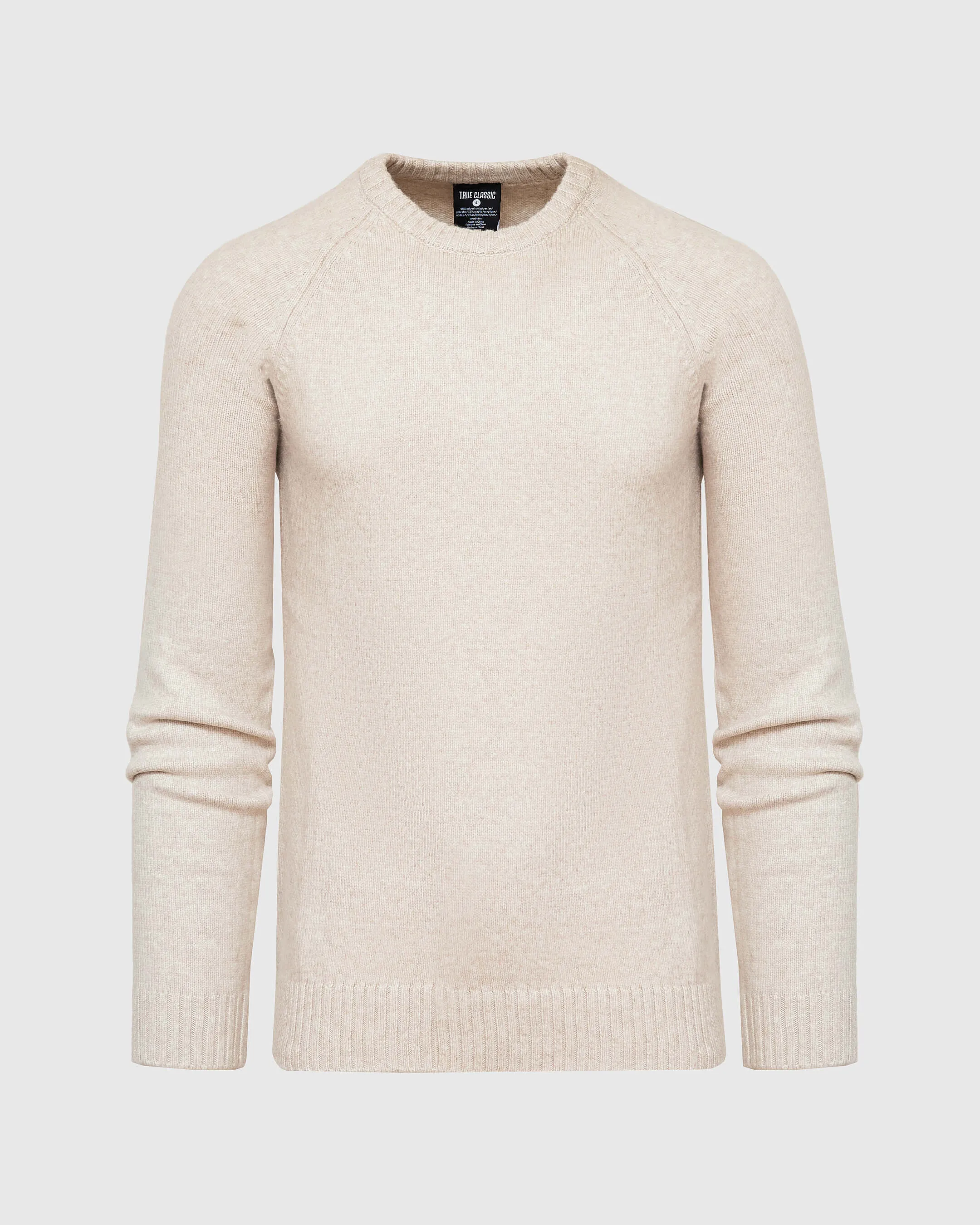 Heather Oatmeal Crew Neck Sweater sold by True Classic product image thumbnail 2
