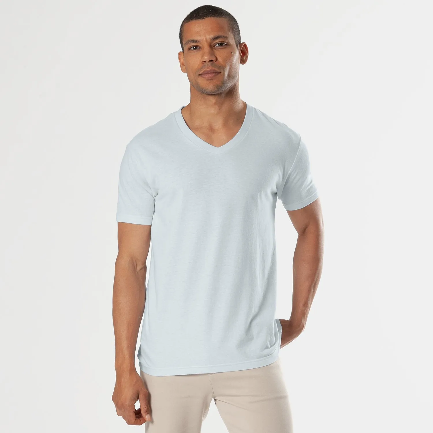 Blue Quartz V-Neck Tee sold by True Classic