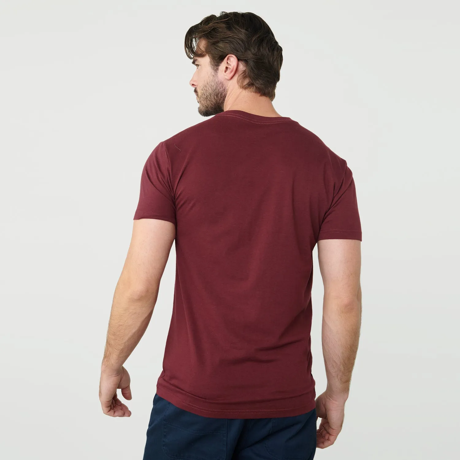 Burgundy V-Neck Tee sold by True Classic product image thumbnail 3