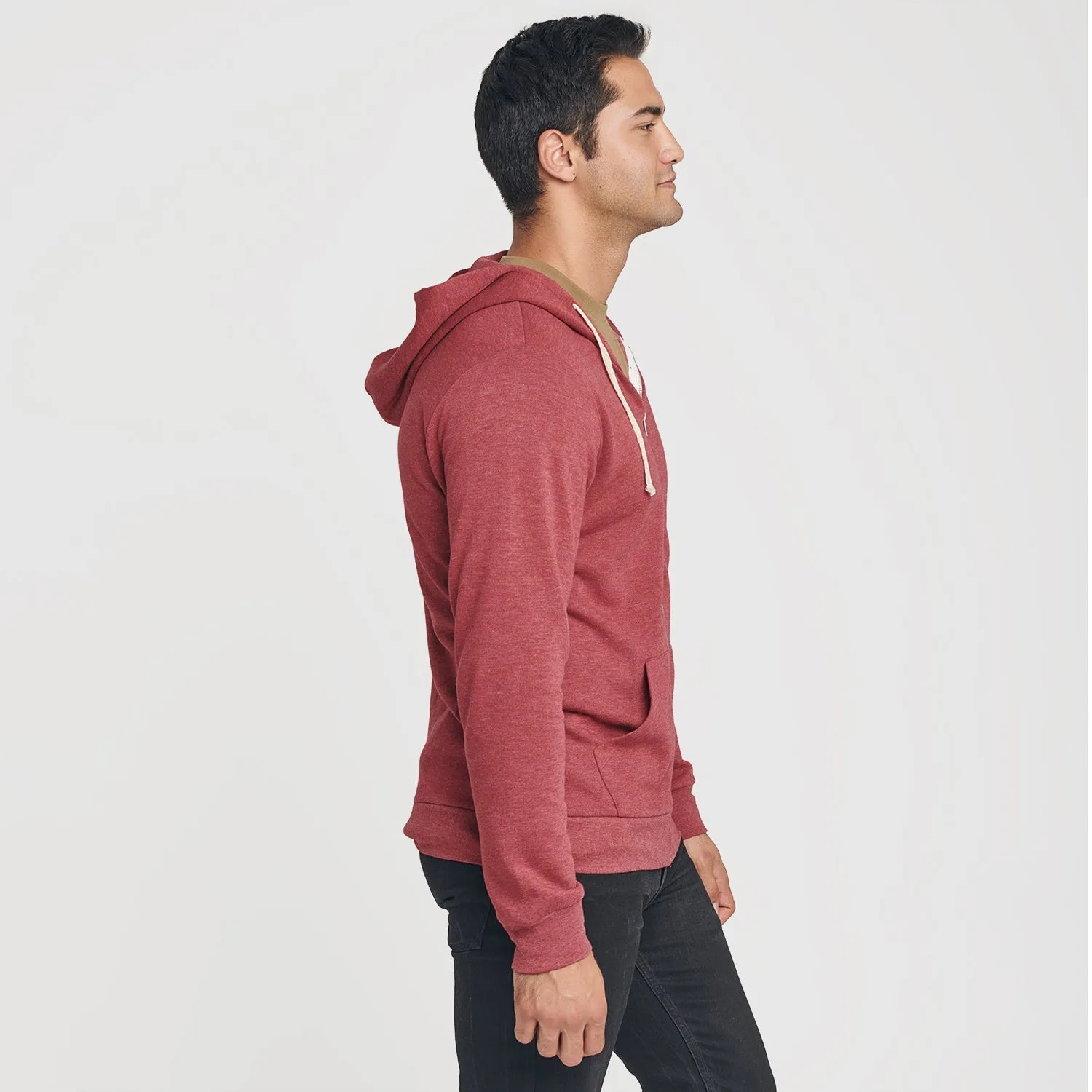Cardinal Red Fleece Zip Hoodie sold by True Classic product image thumbnail 4