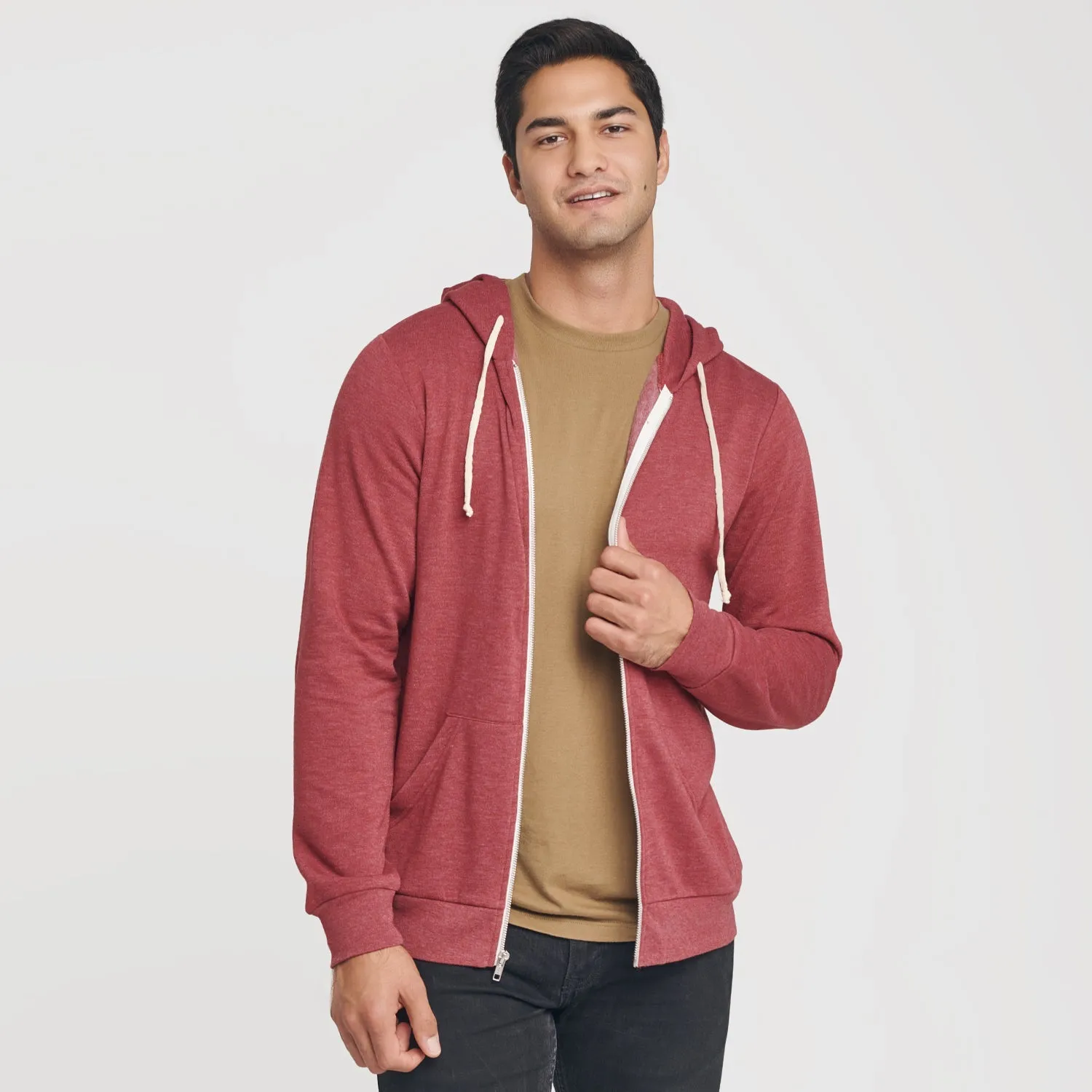 Cardinal Red Fleece Zip Hoodie sold by True Classic