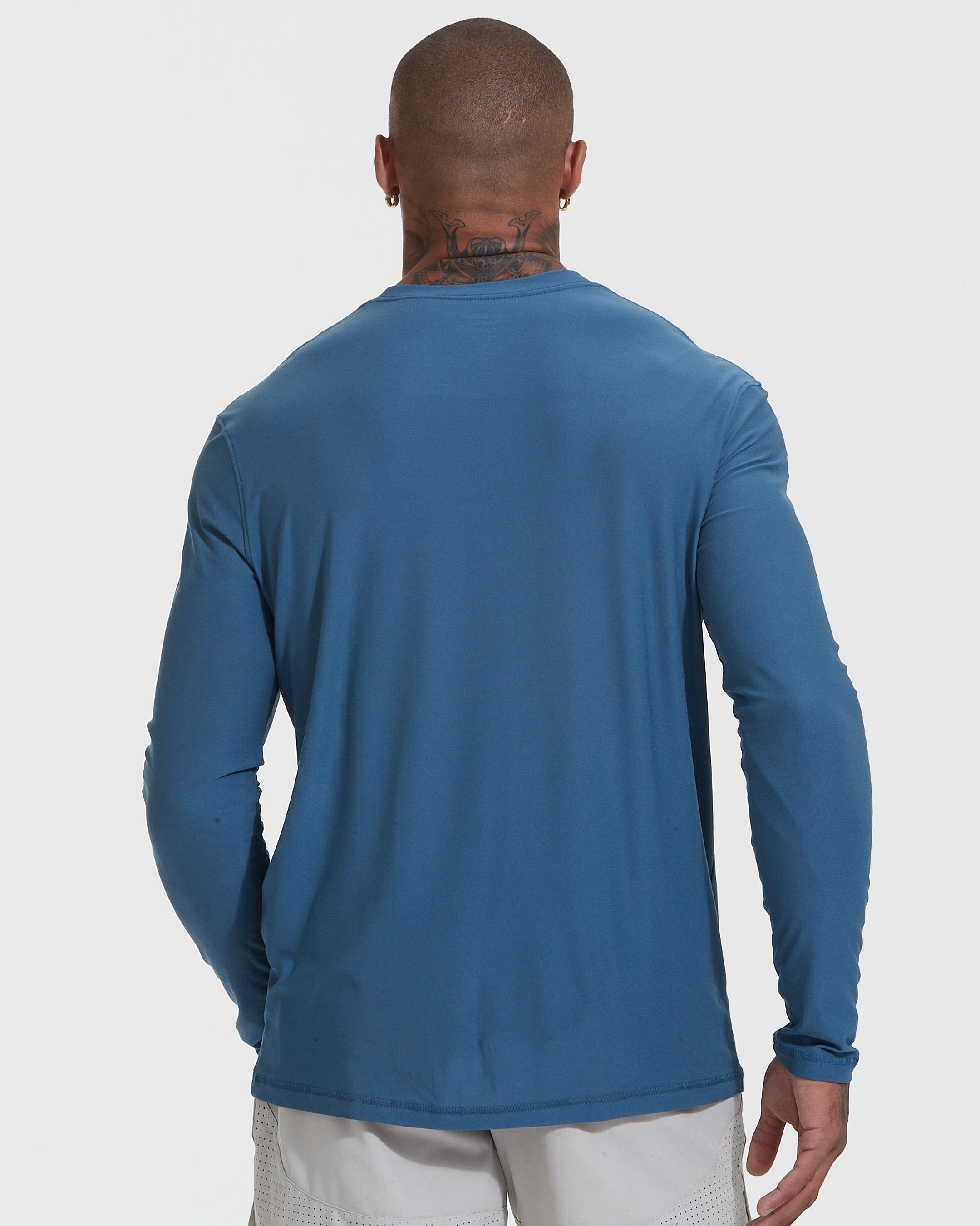 Stone Blue Active Long Sleeve Crew T-Shirt sold by True Classic product image thumbnail 4