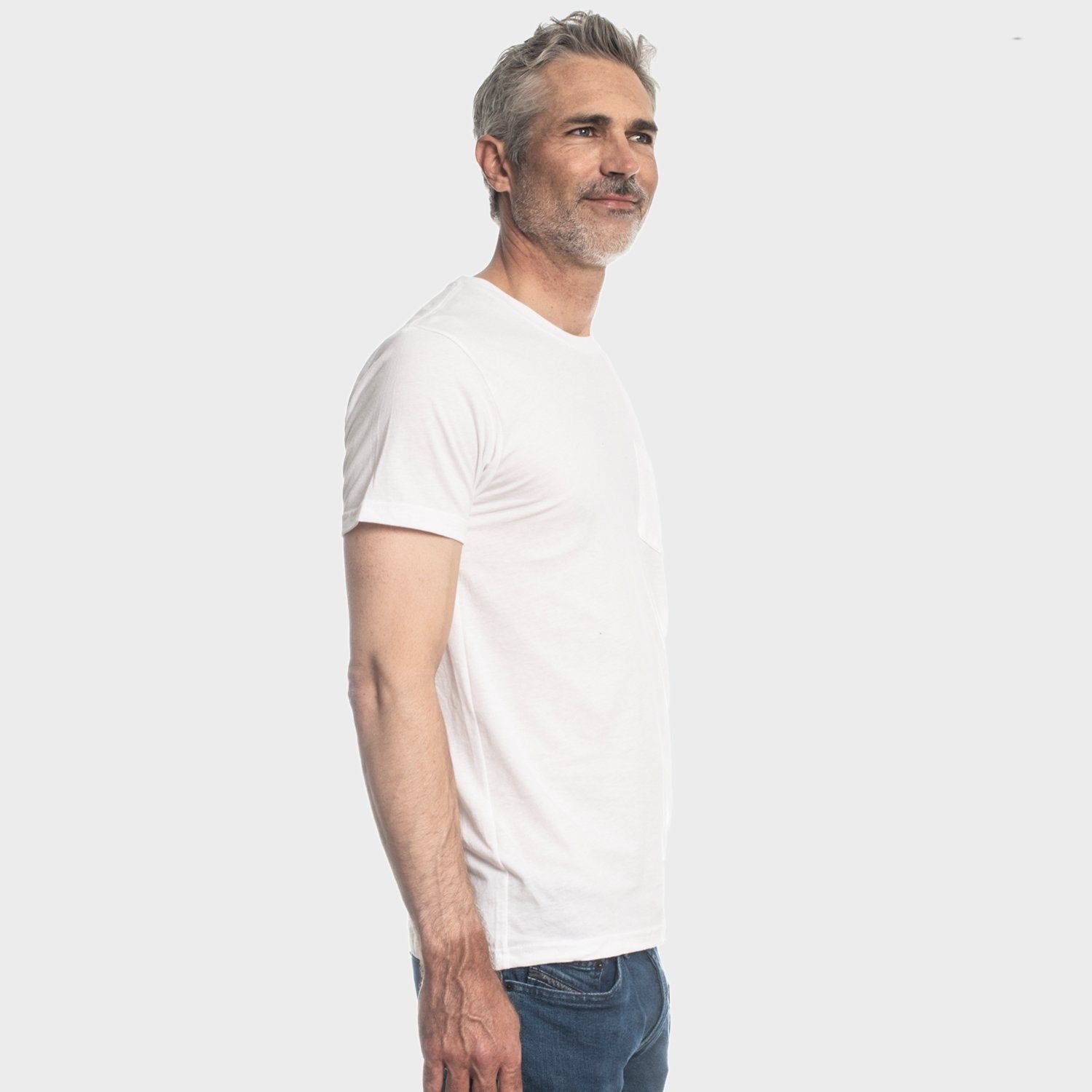 White Pocket Crew Tee sold by True Classic product image thumbnail 4