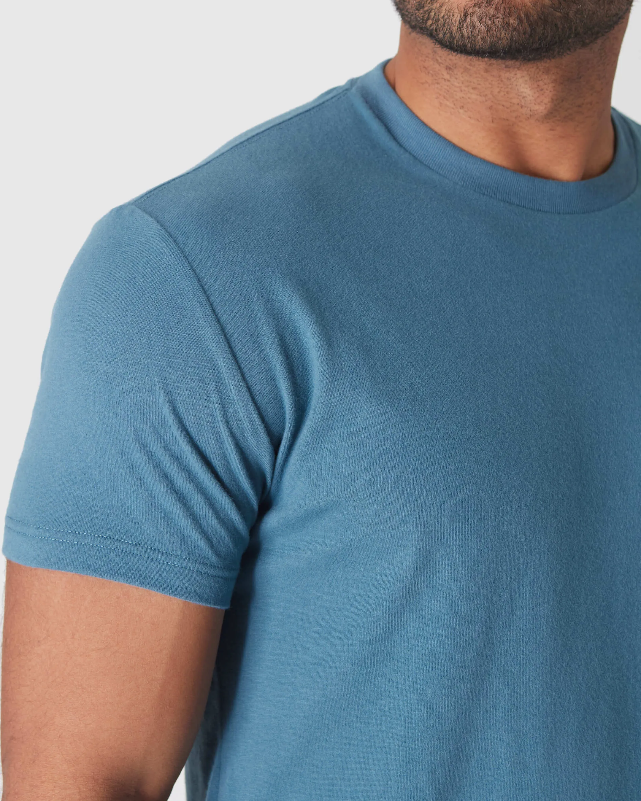 Sapphire Short Sleeve Crew Neck T Shirt sold by True Classic product image thumbnail 5