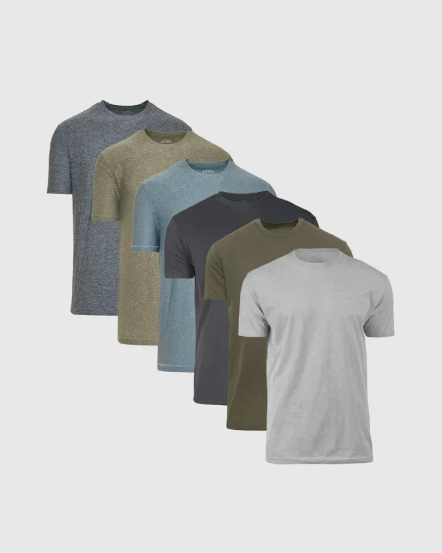 Heather Active and Classic Crew Neck Tee 6-Pack sold by True Classic