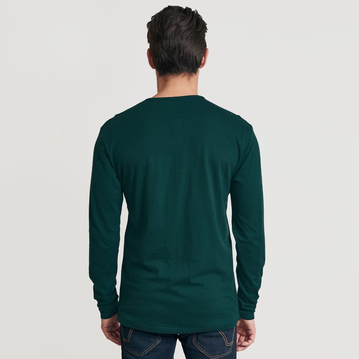 Forest Green Long Sleeve Henley sold by True Classic product image thumbnail 3