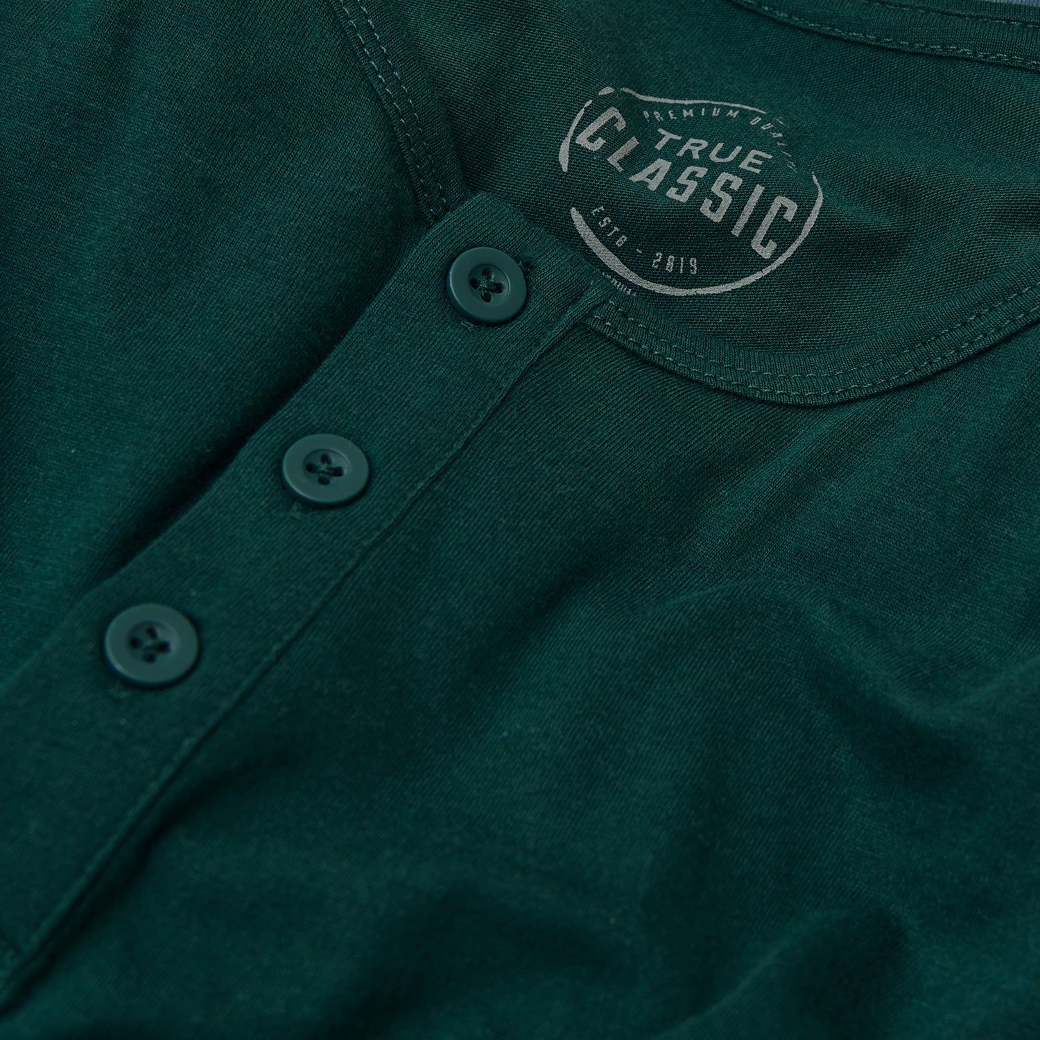 Forest Green Long Sleeve Henley sold by True Classic product image thumbnail 5