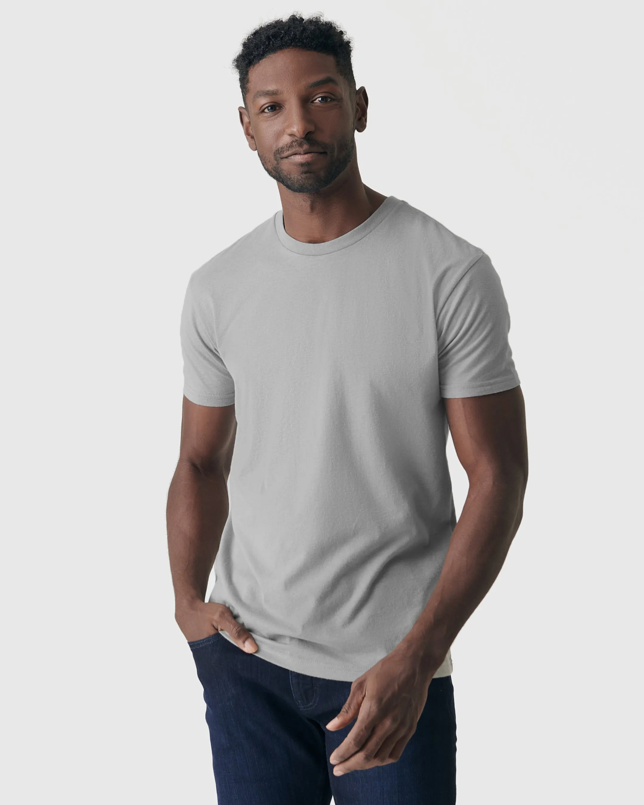 Glacier Gray Classic Short Sleeve Crew Neck T-Shirt sold by True Classic