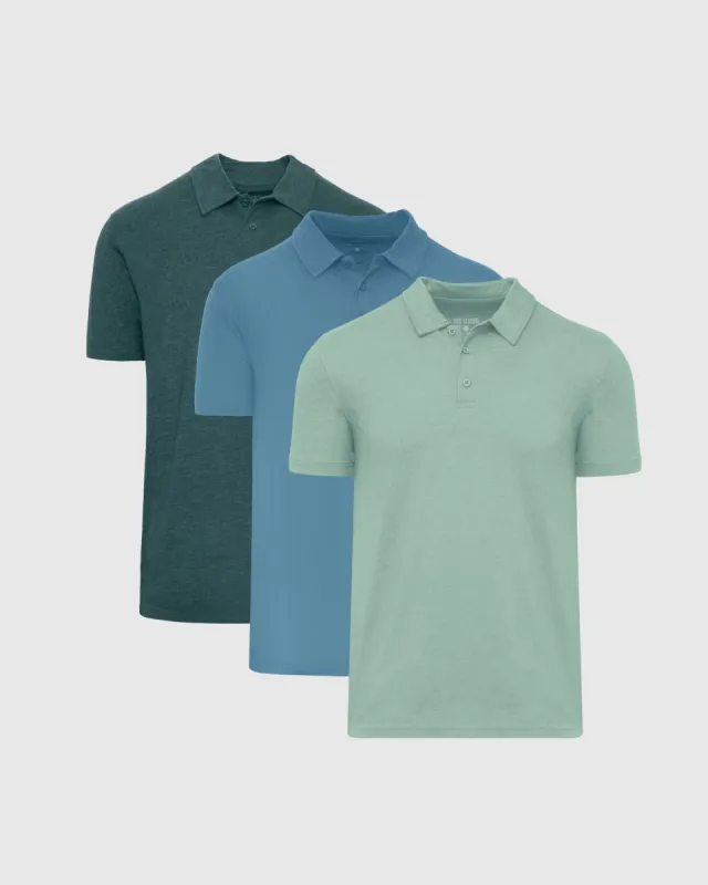 Glacial Short Sleeve Polo 3-Pack sold by True Classic