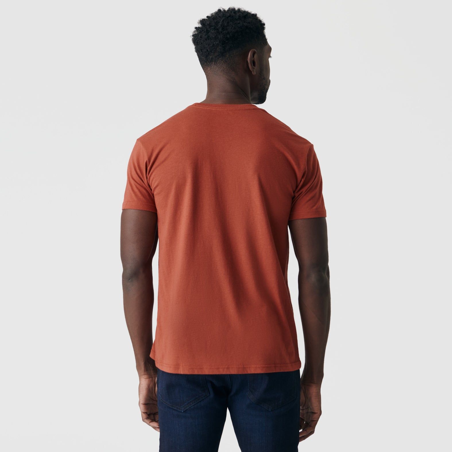 Rust Short Sleeve Crew Neck Tee sold by True Classic product image thumbnail 3