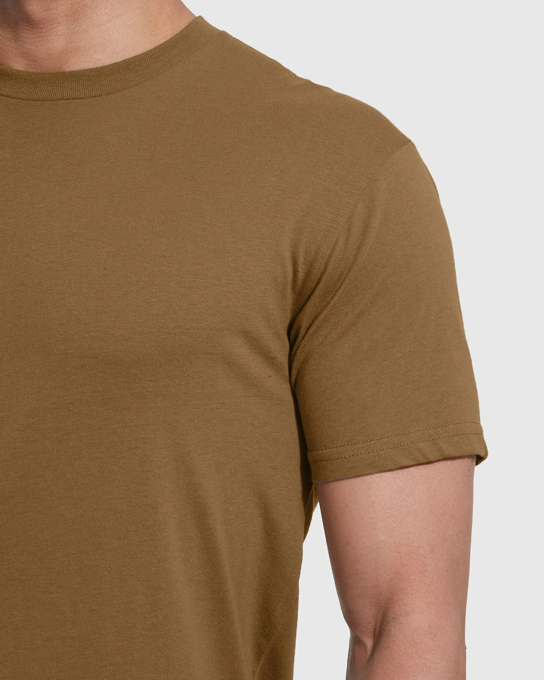 Tan 499 Short Sleeve Crew Neck Tee sold by True Classic product image thumbnail 5
