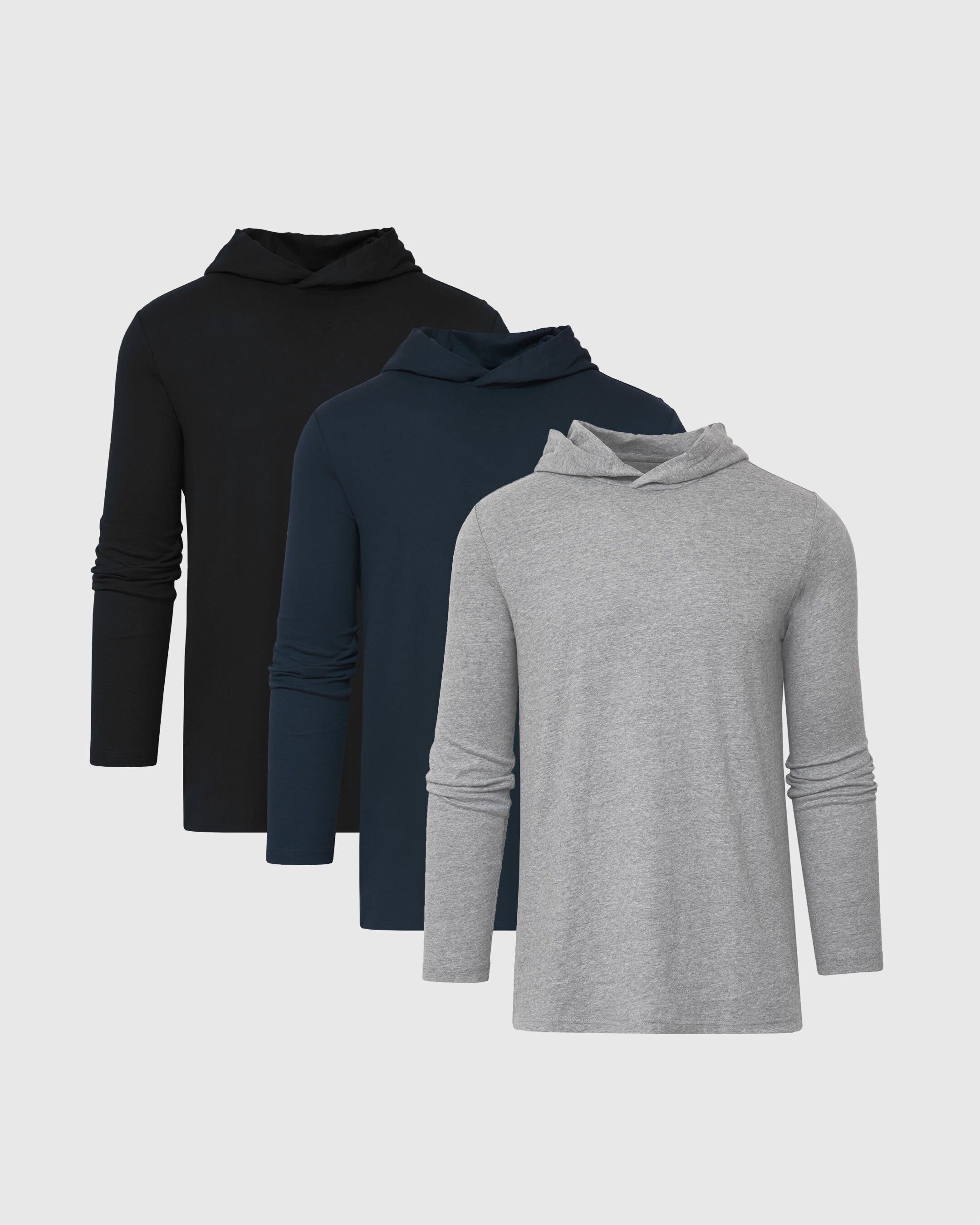 Core Color Long Sleeve Hoodie 3-Pack sold by True Classic