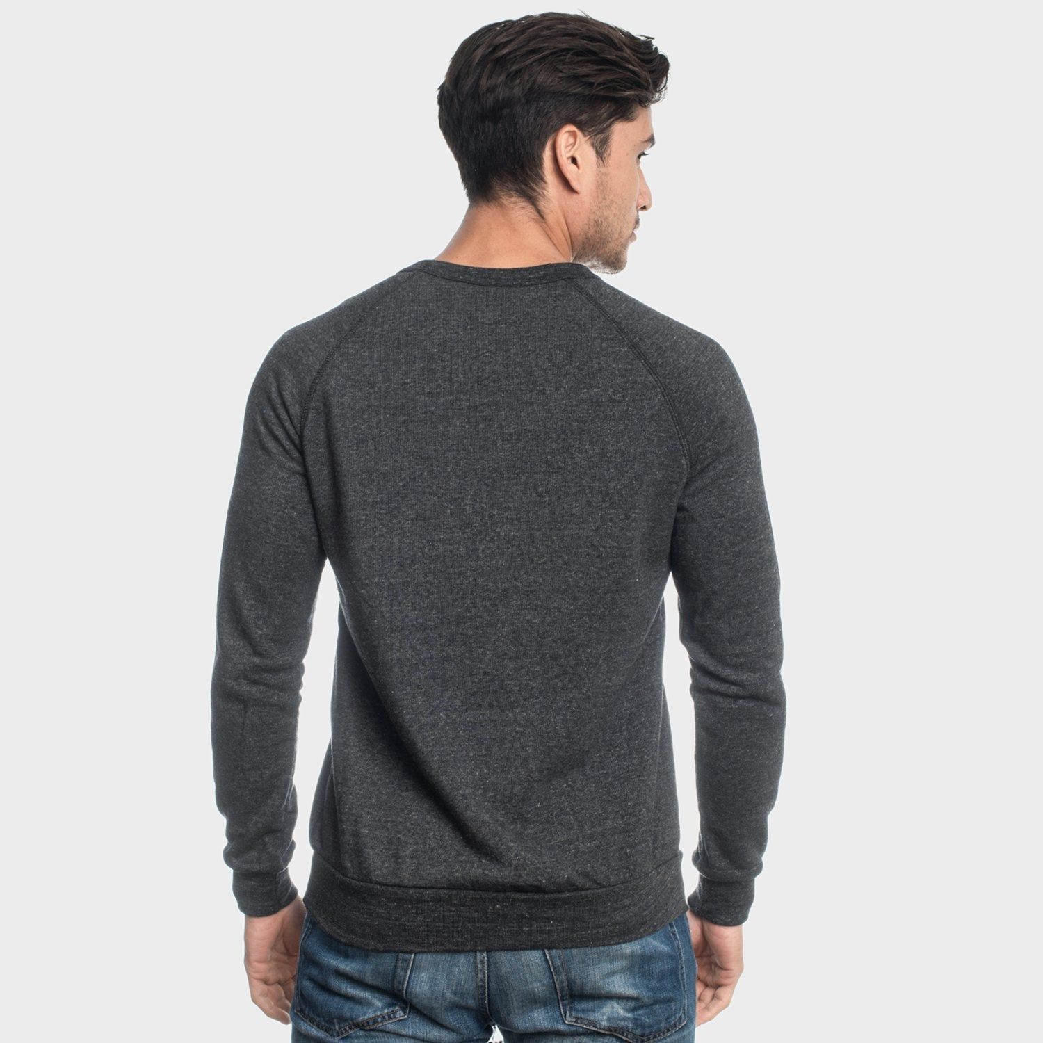 Charcoal Black Fleece Pull Over Sweatshirt sold by True Classic product image thumbnail 3