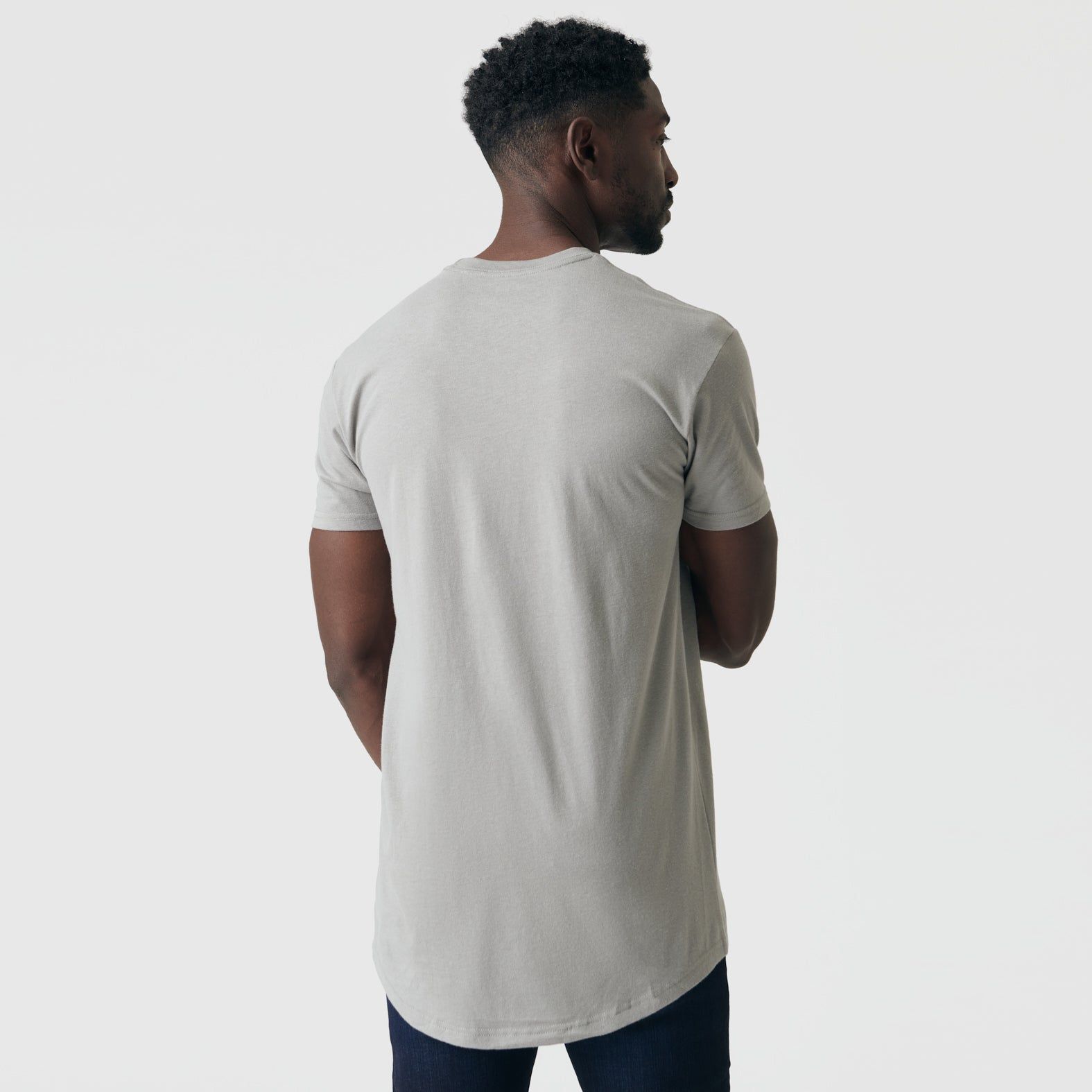 Iron Gray Tall Round Hem Crew Neck T-Shirt sold by True Classic product image thumbnail 3