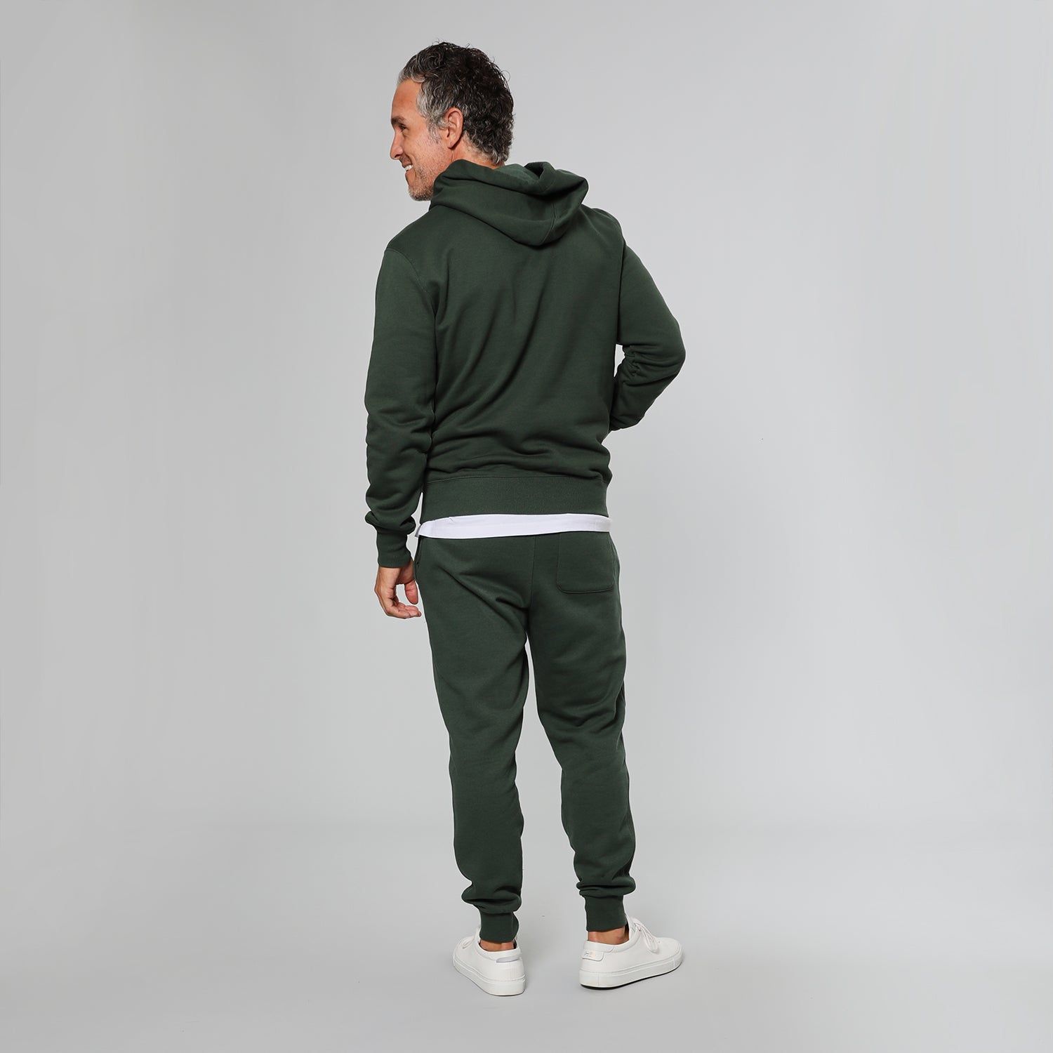 Hunter Green Fleece French Terry Pullover Hoodie sold by True Classic product image thumbnail 5