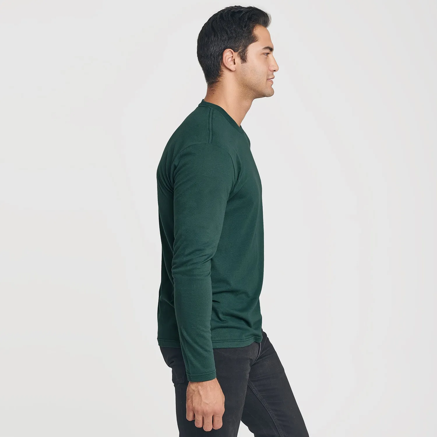 Forest Green Crew Neck Long Sleeve sold by True Classic product image thumbnail 4