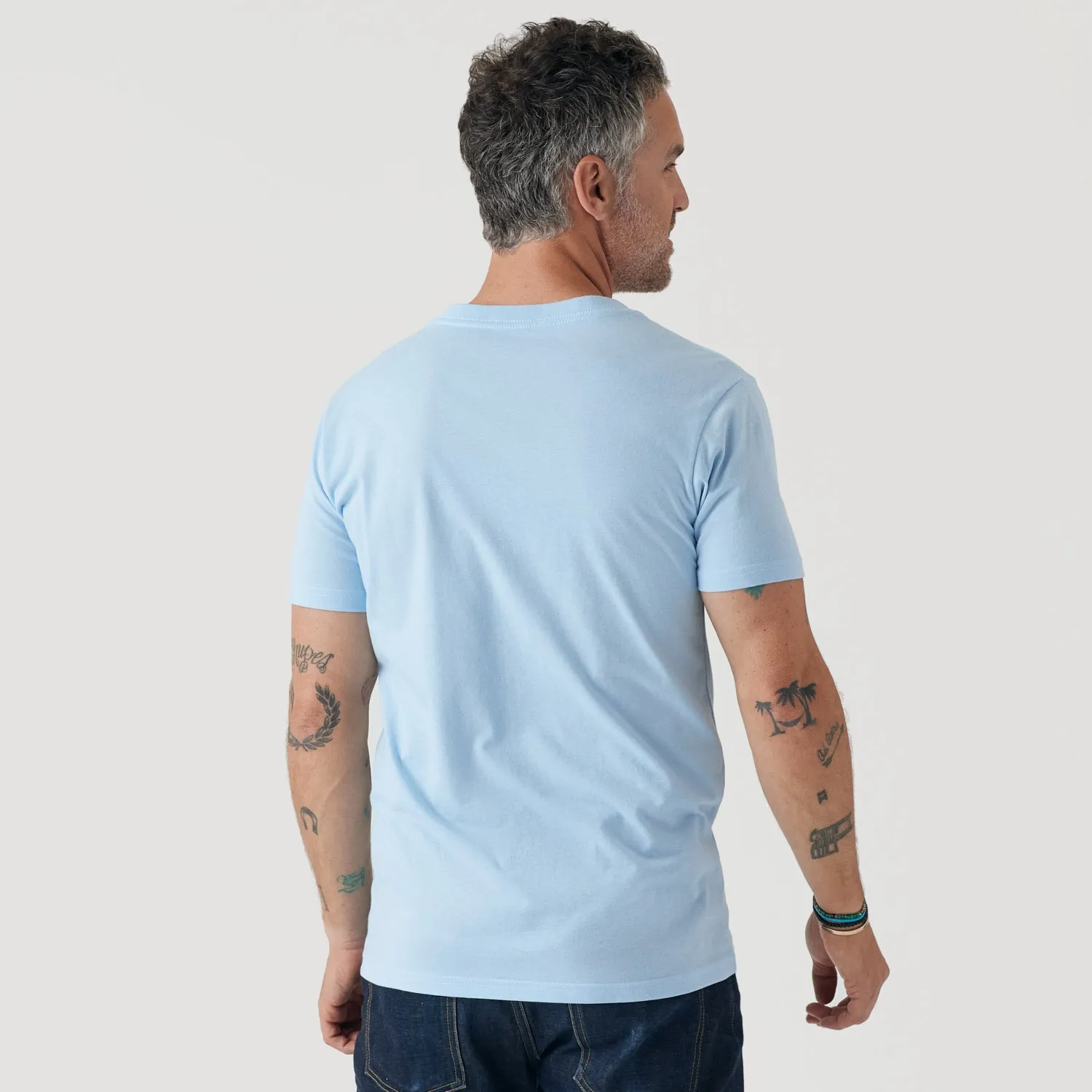 Oxford Blue V-Neck Tee sold by True Classic product image thumbnail 3