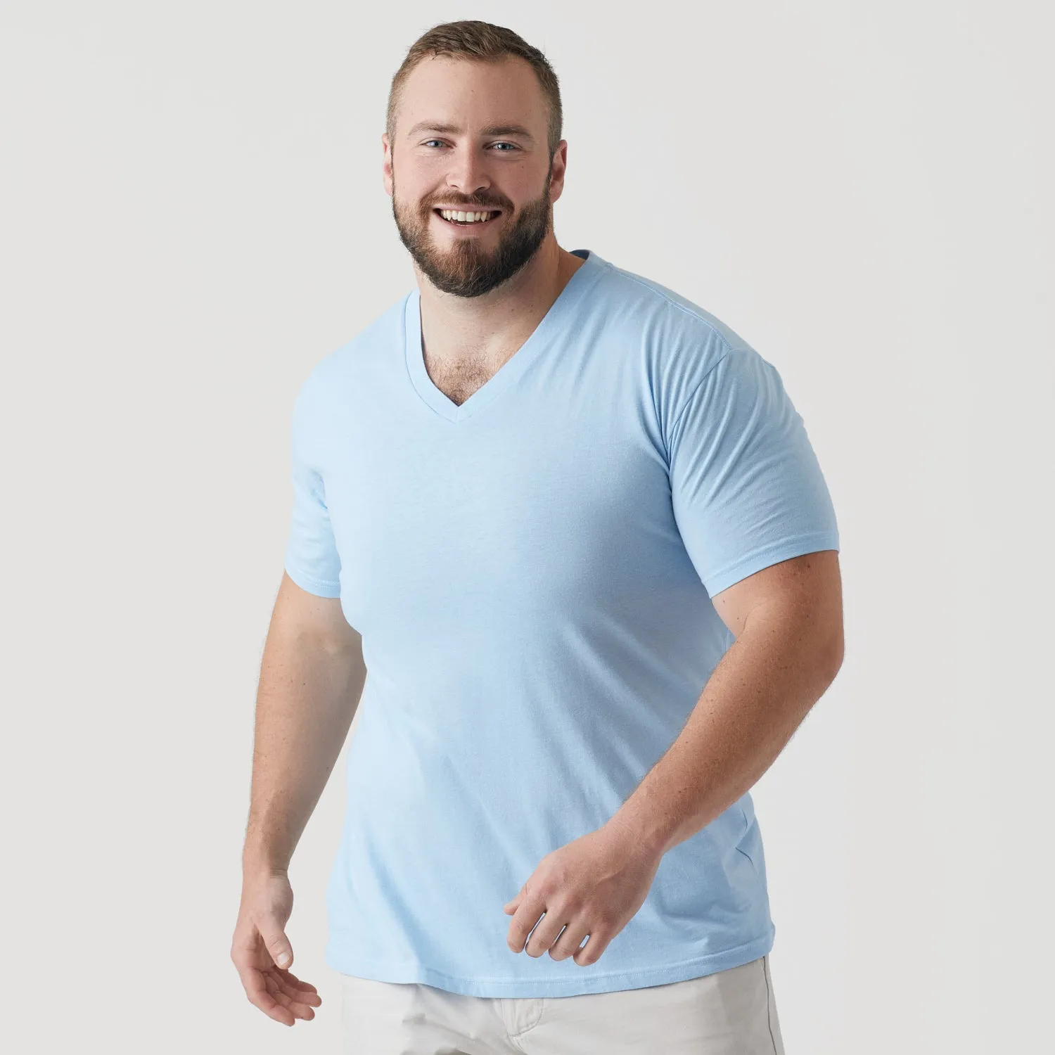 Oxford Blue V-Neck Tee sold by True Classic product image thumbnail 5