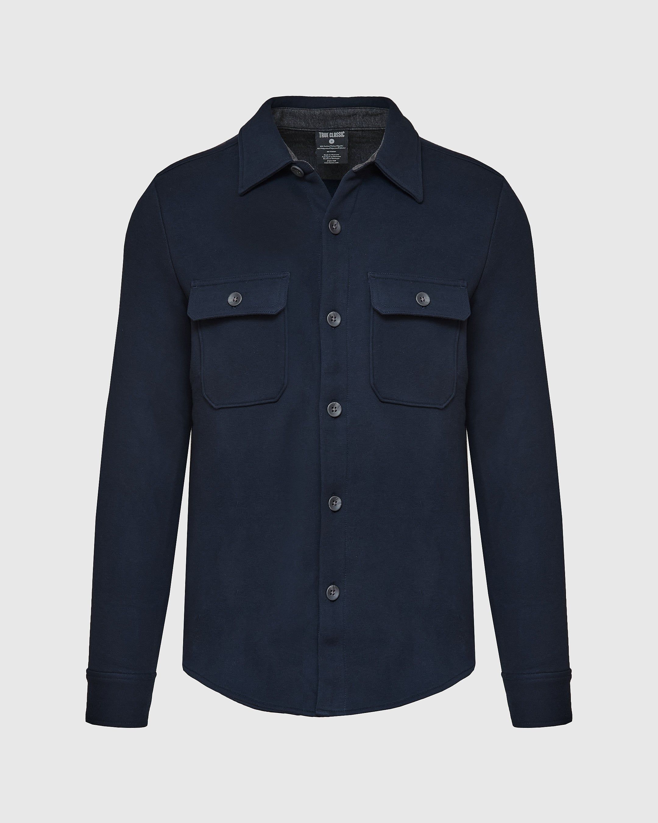 Navy Fleece Shacket sold by True Classic product image thumbnail 2