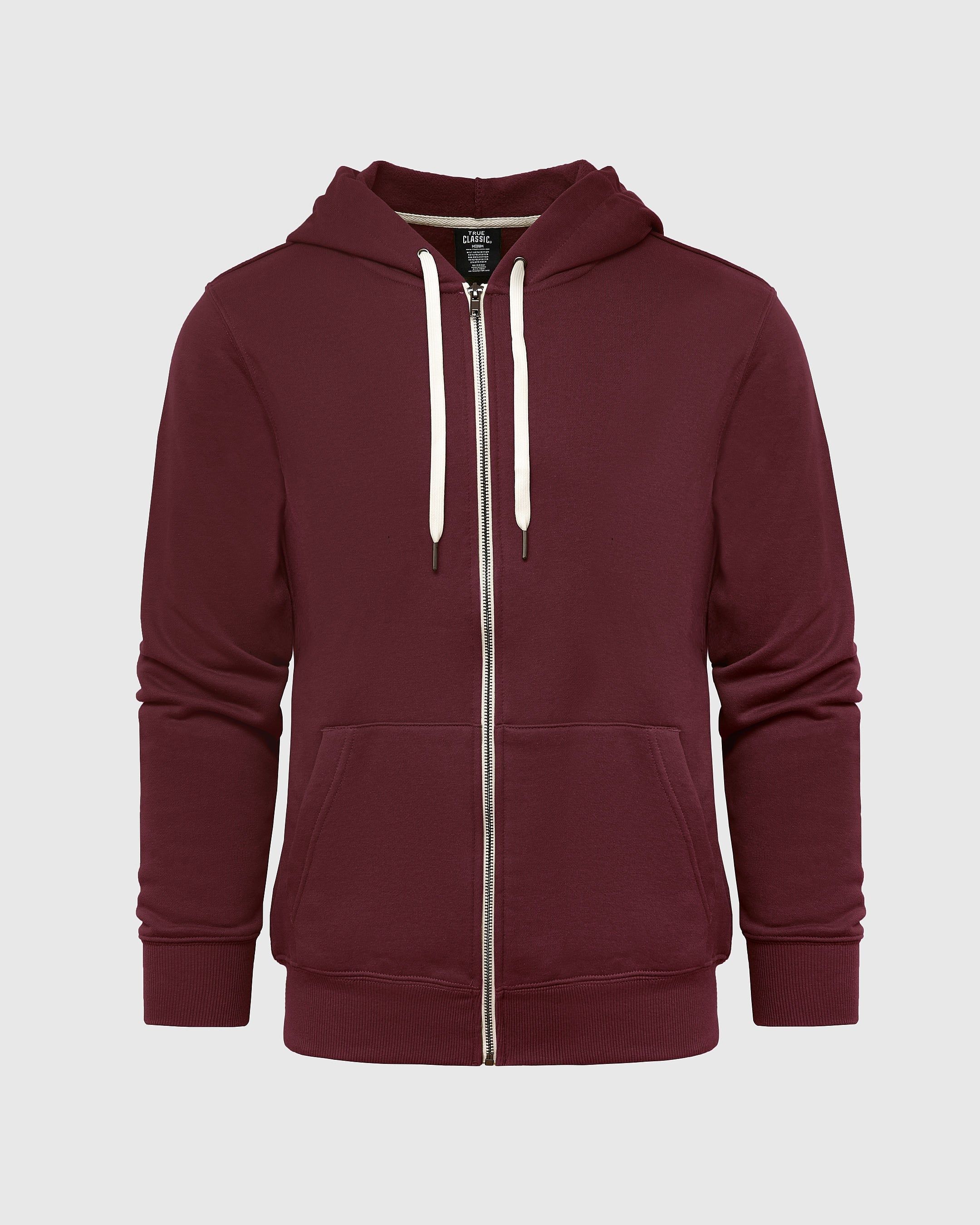 Mahogany Fleece French Terry Zip Hoodie sold by True Classic product image thumbnail 2
